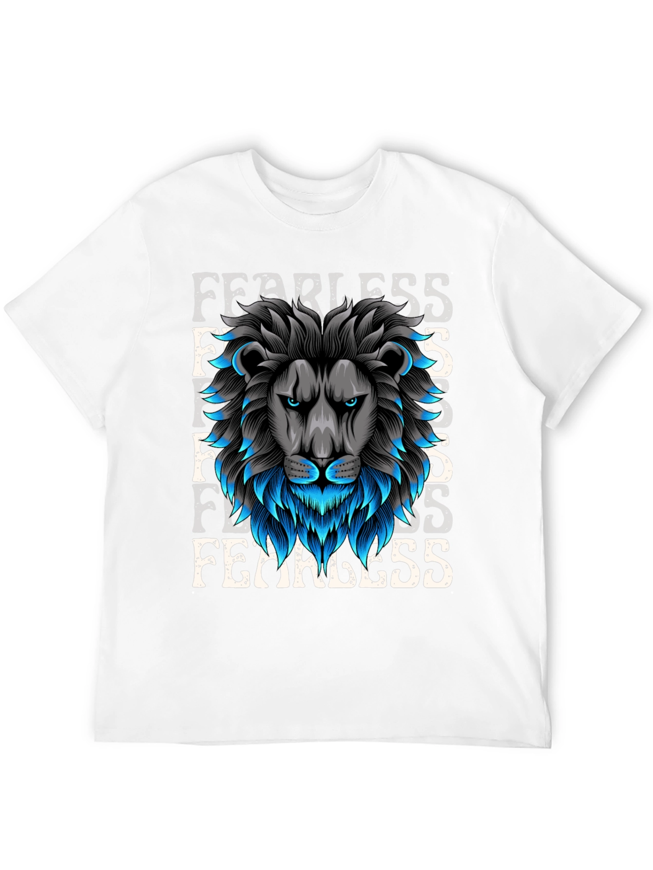 Fearless Lion Graphic Tee - Bold Design