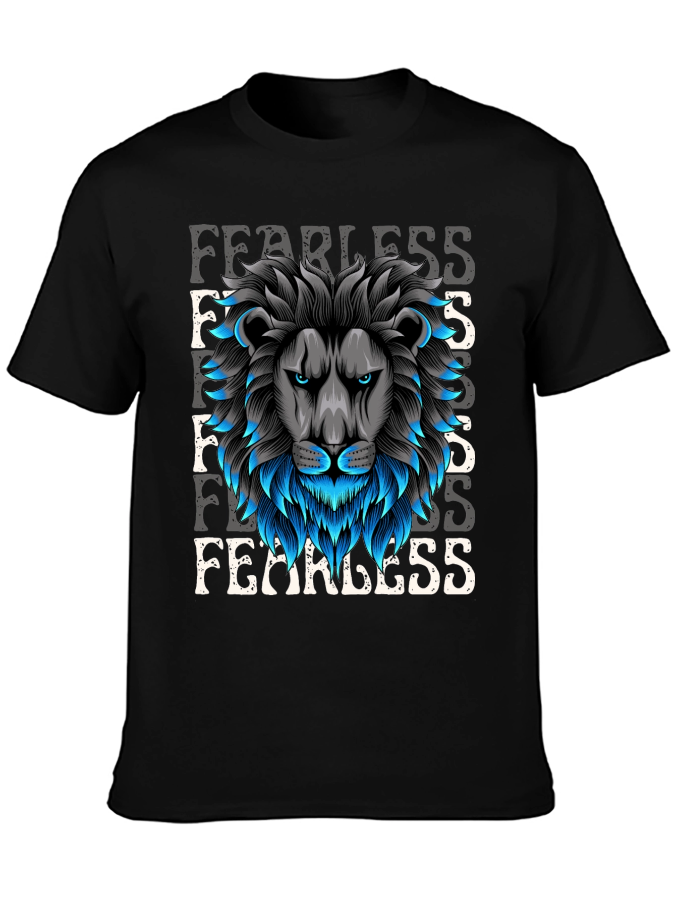 Fearless Lion Graphic Tee - Bold Design