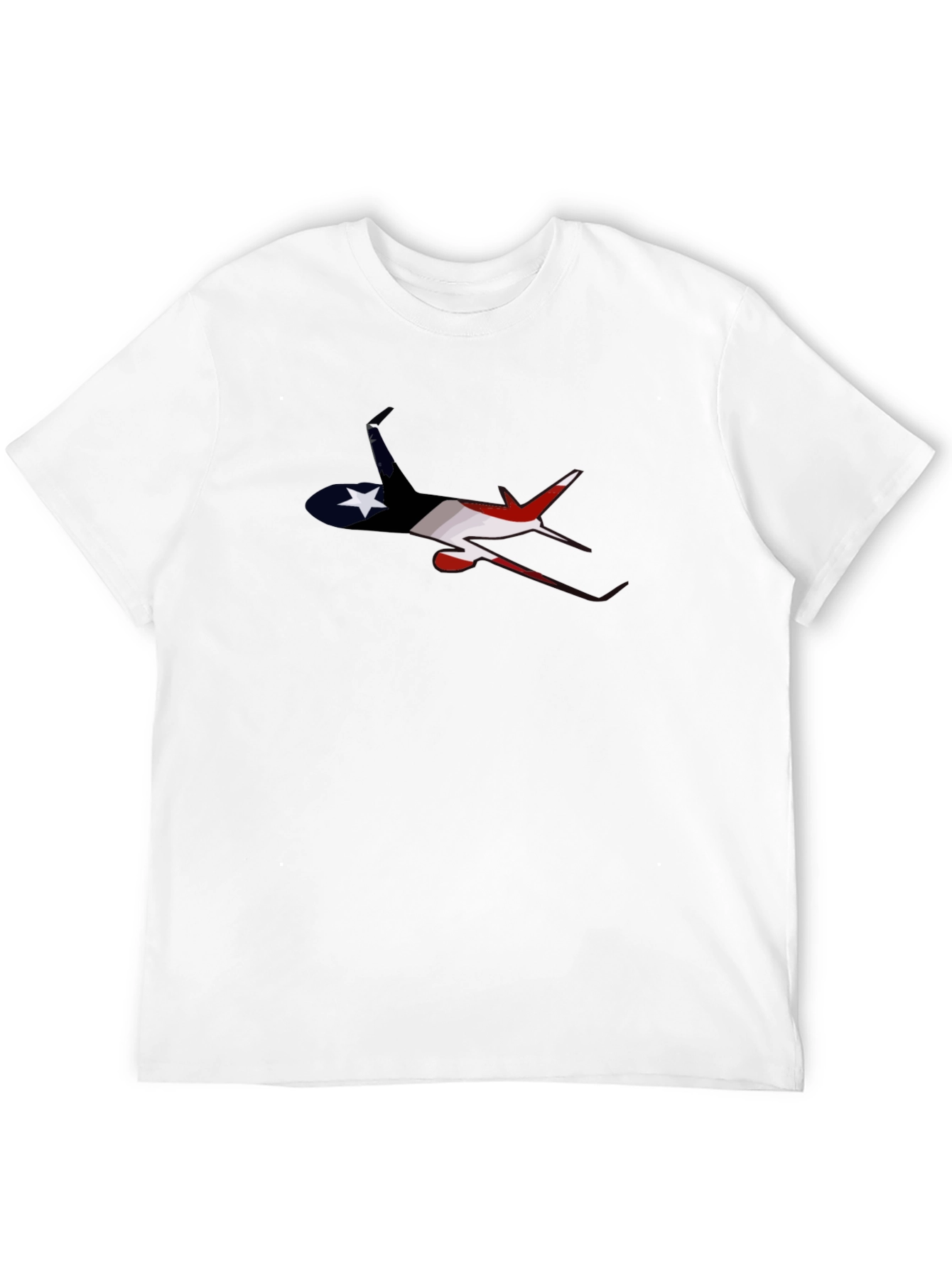 Patriotic Airplane Graphic Tee - Black