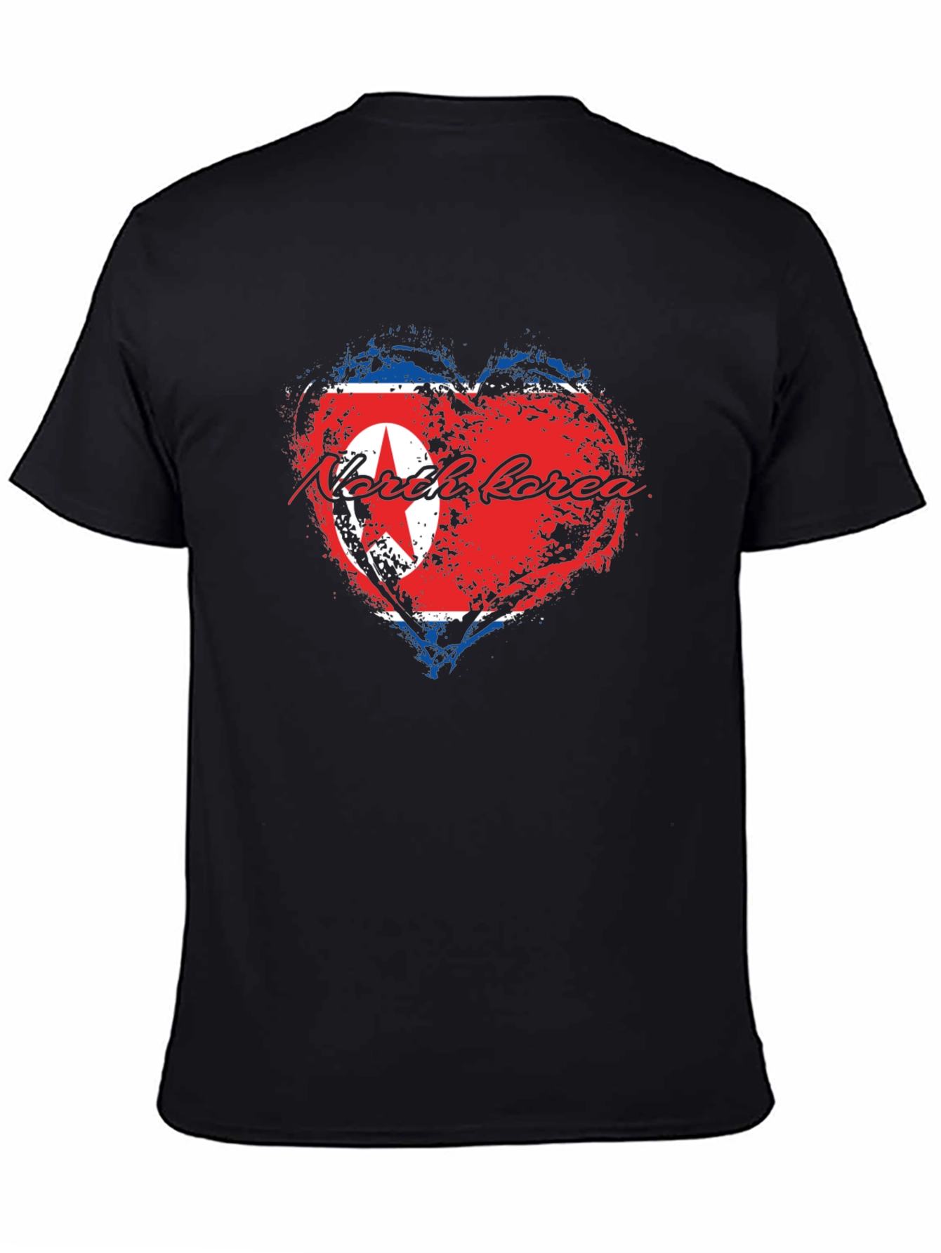 North Korea Flag Heart T-Shirt