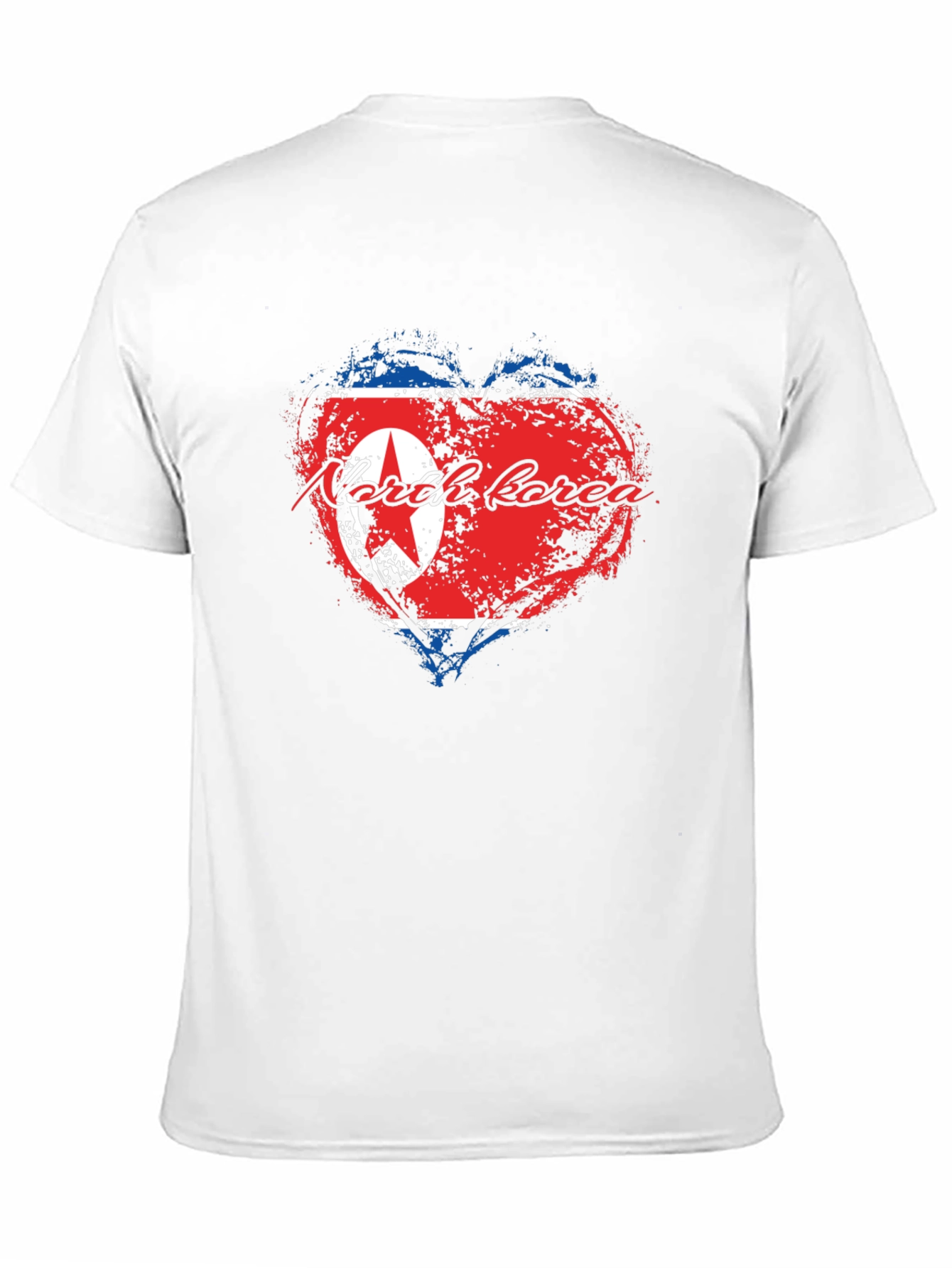 North Korea Flag Heart T-Shirt
