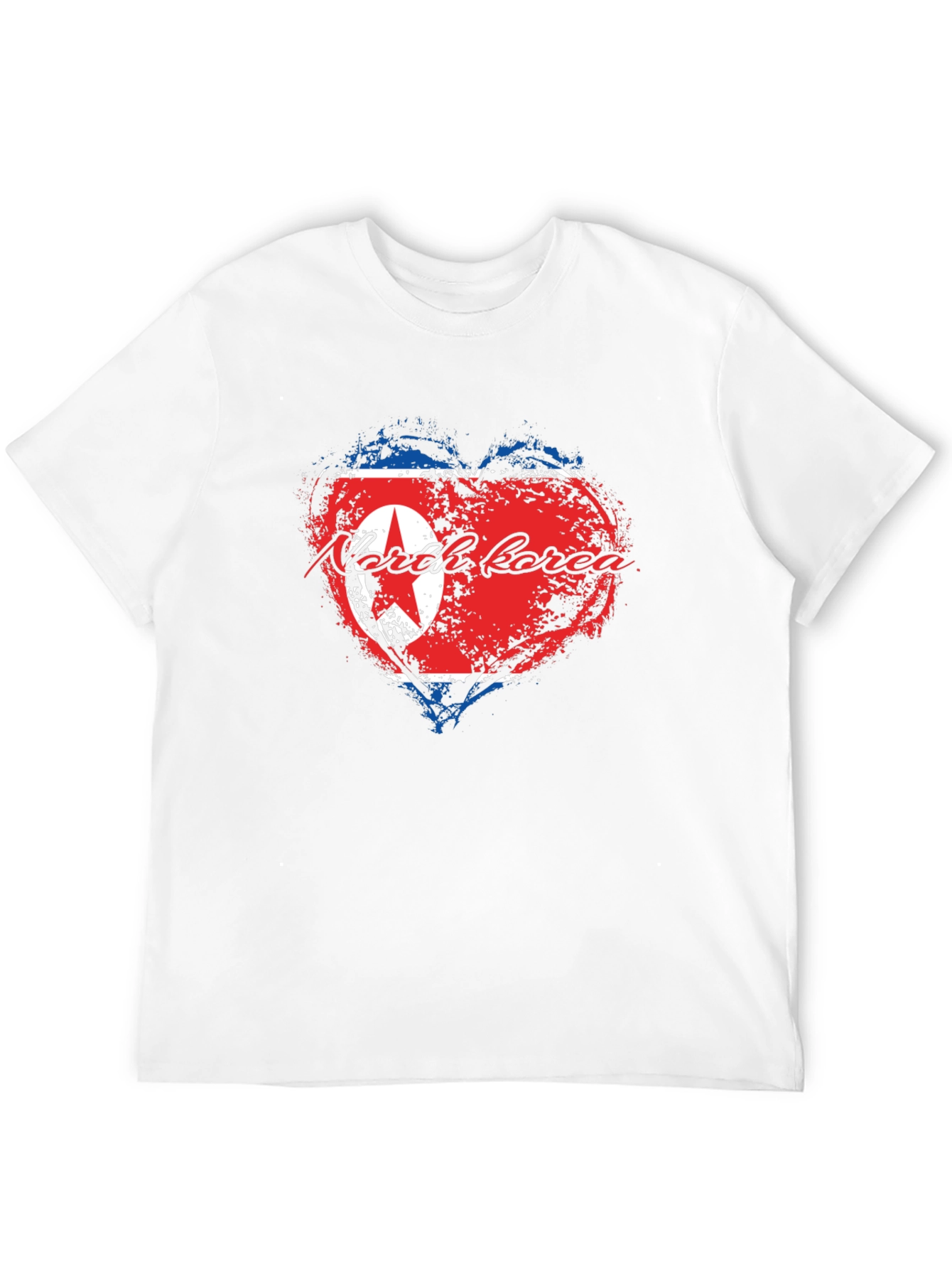 North Korea Flag Heart T-Shirt