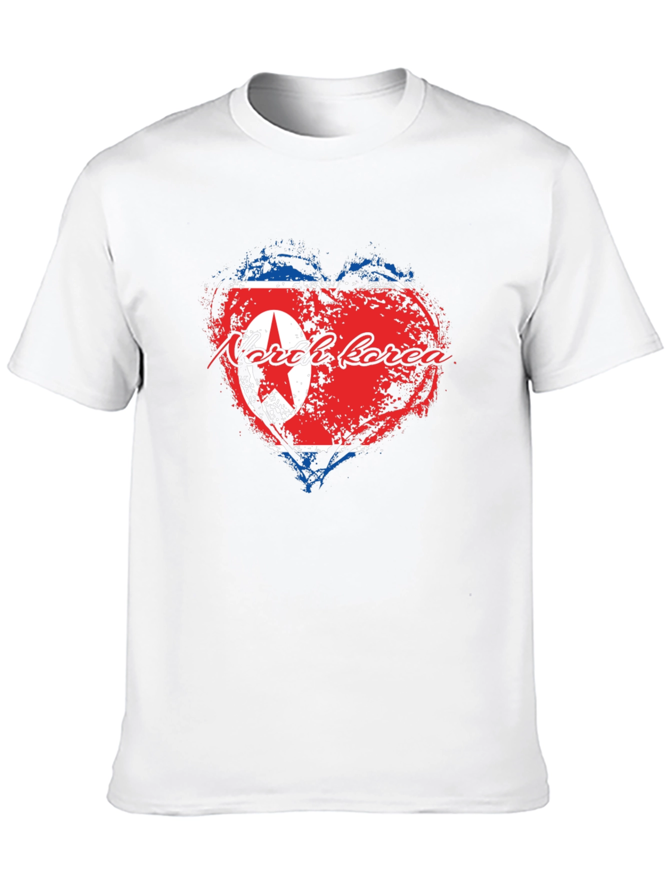 North Korea Flag Heart T-Shirt