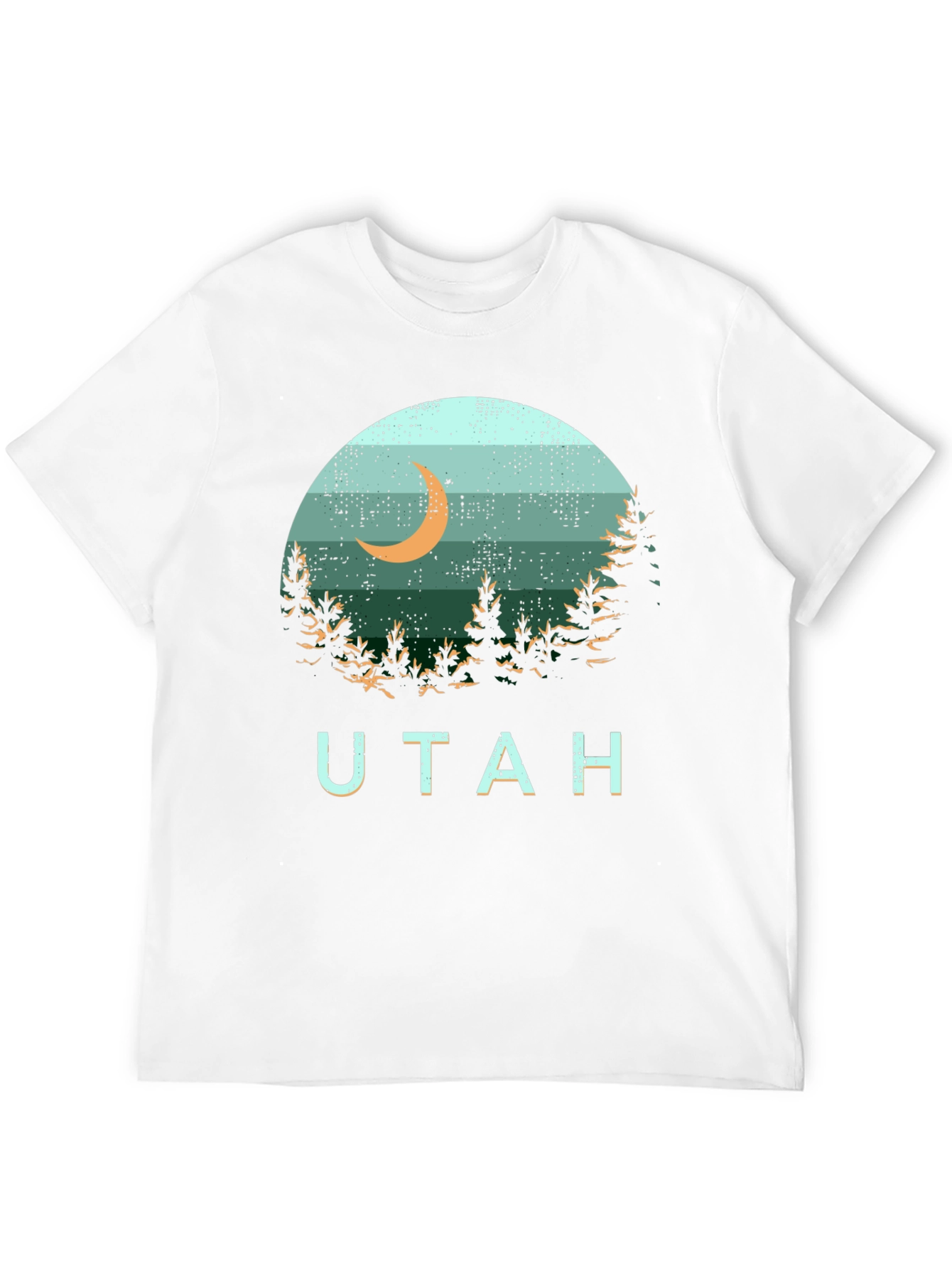 Utah Graphic Tee - Retro Moon & Trees Design