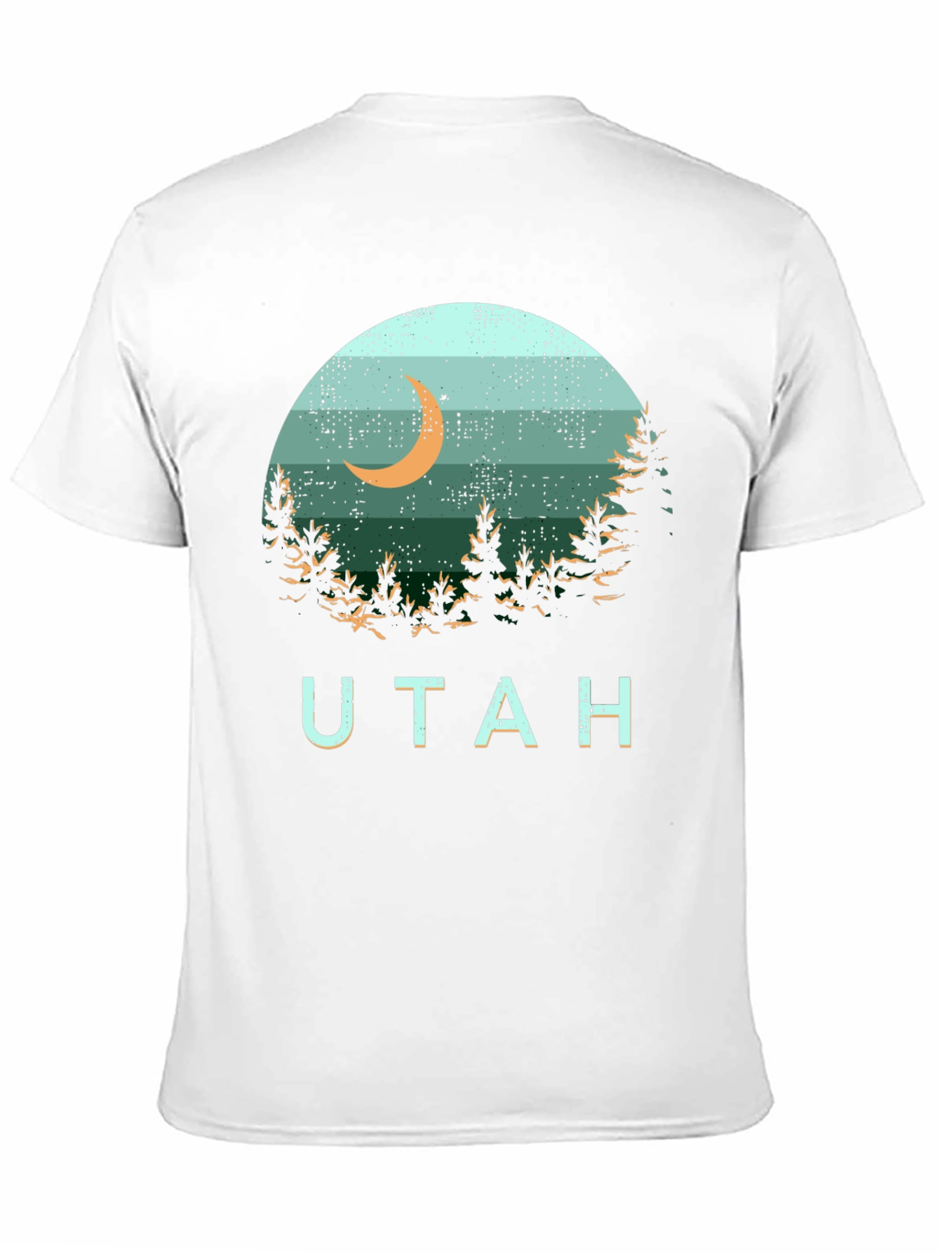 Utah Graphic Tee - Retro Moon & Trees Design