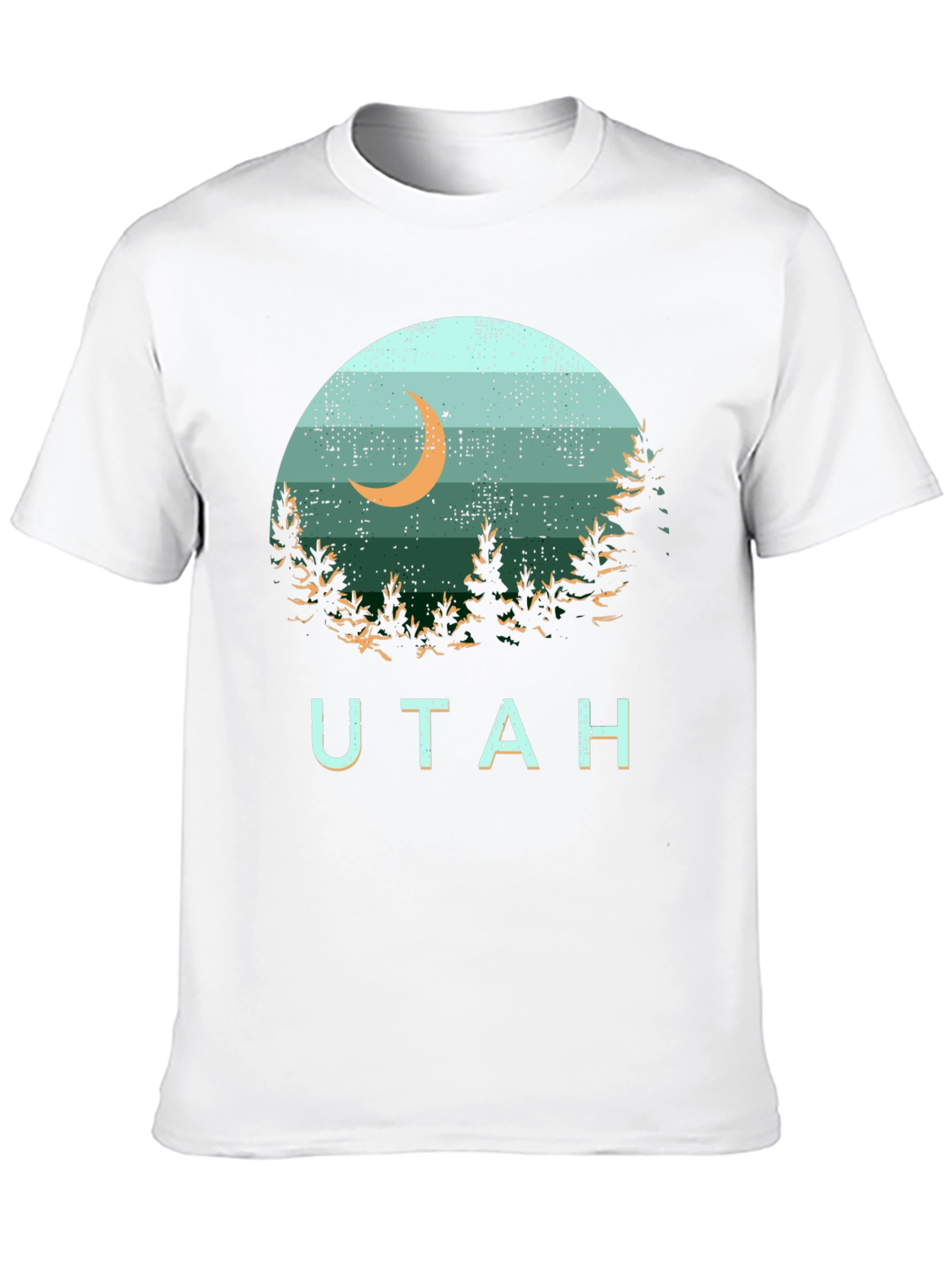 Utah Graphic Tee - Retro Moon & Trees Design