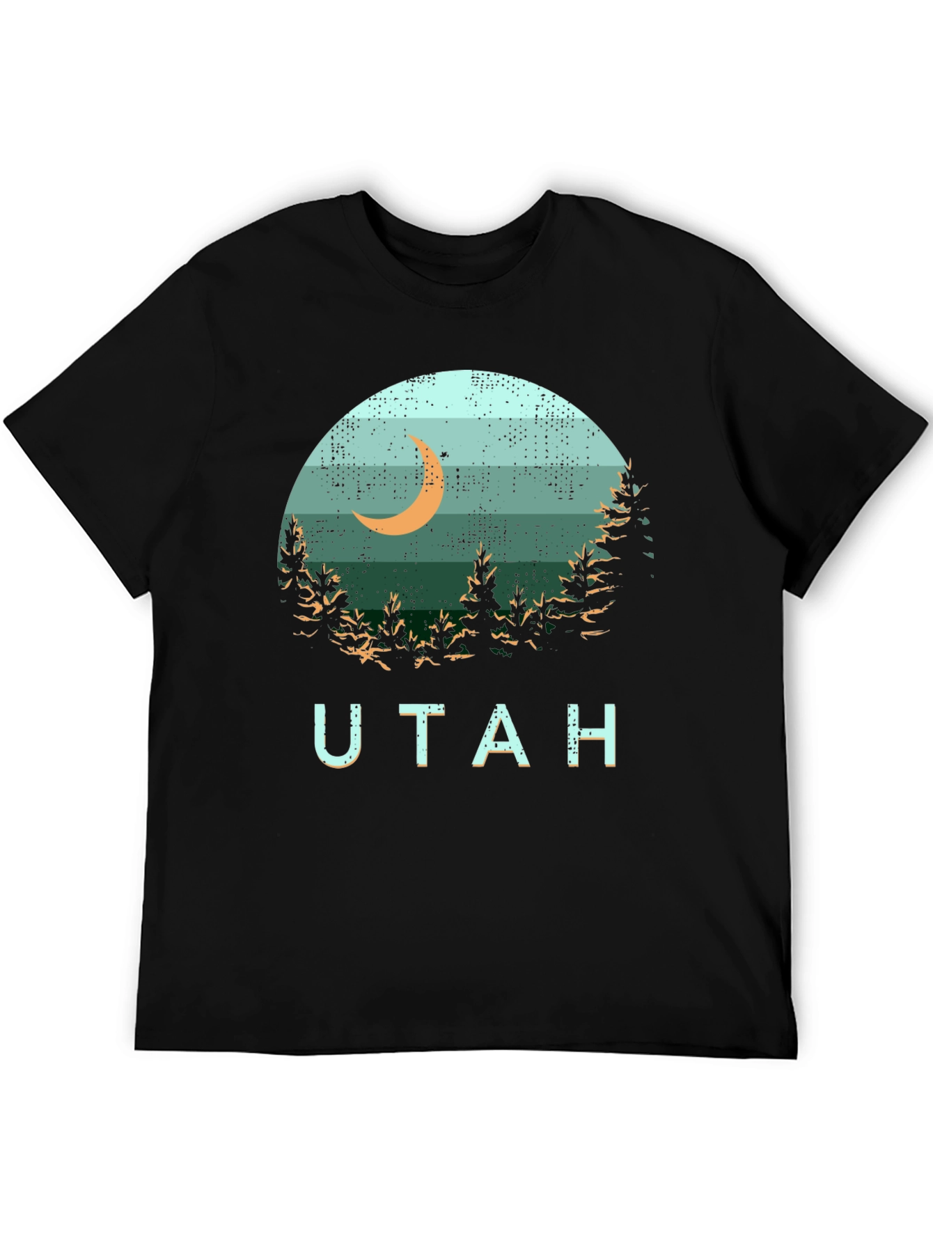 Utah Graphic Tee - Retro Moon & Trees Design
