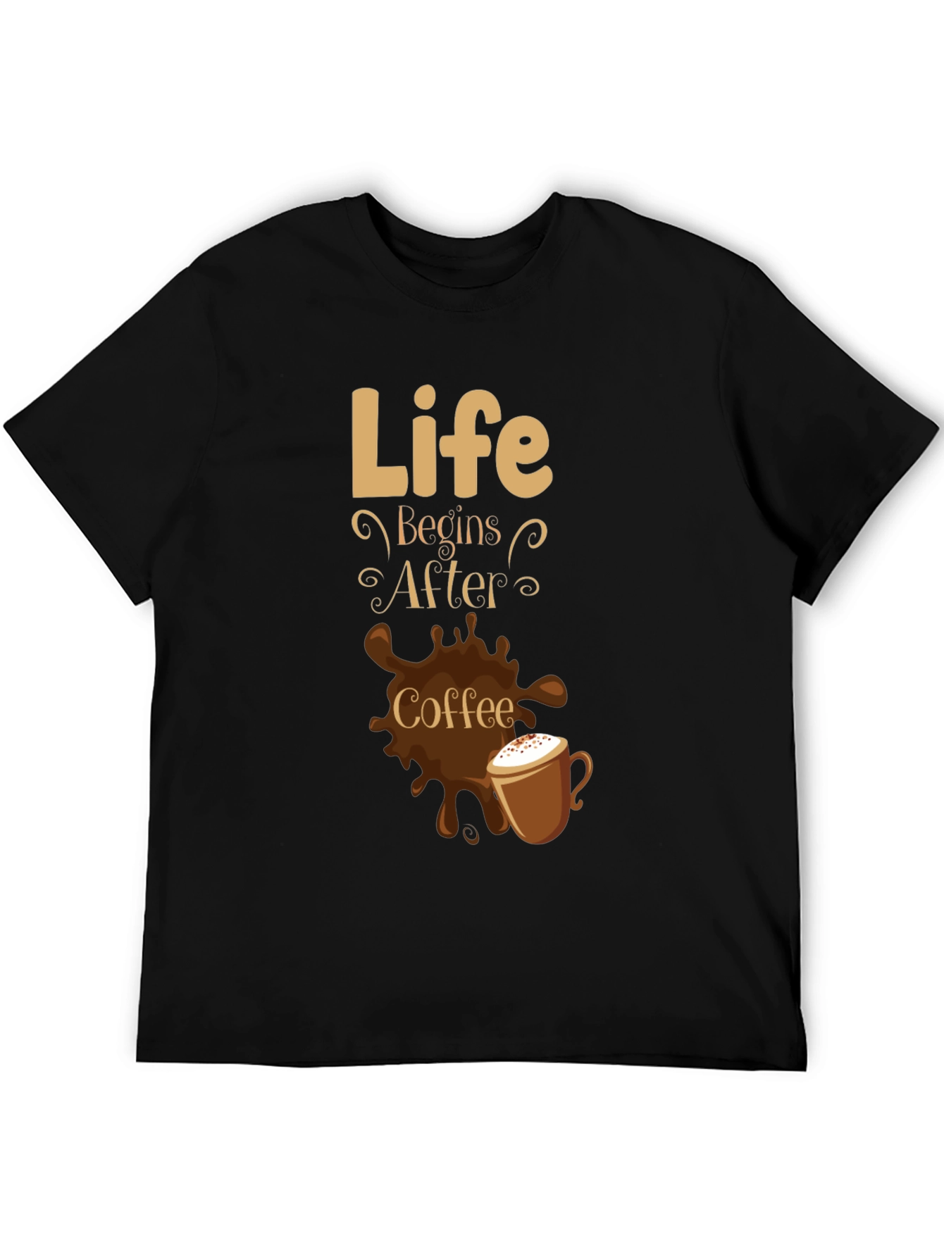 Life Begins After Coffee Graphic T-Shirt