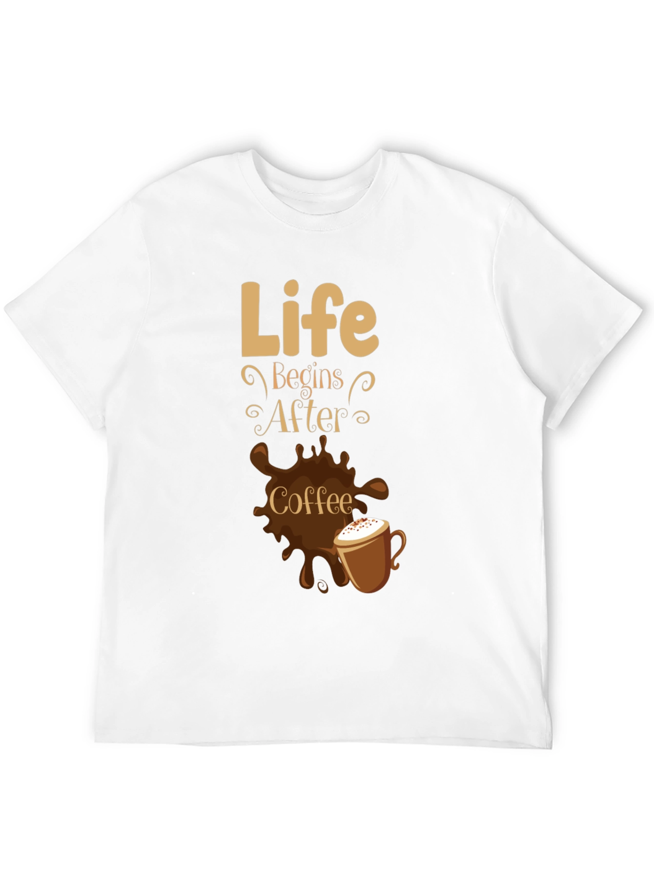 Life Begins After Coffee Graphic T-Shirt