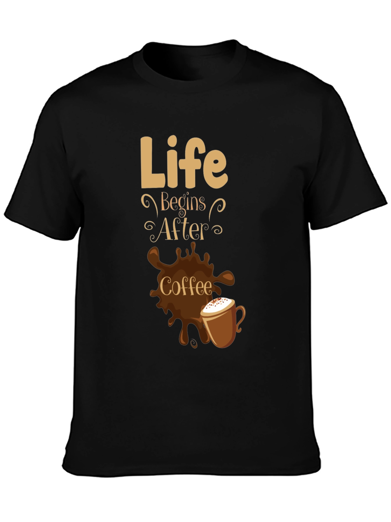 Life Begins After Coffee Graphic T-Shirt