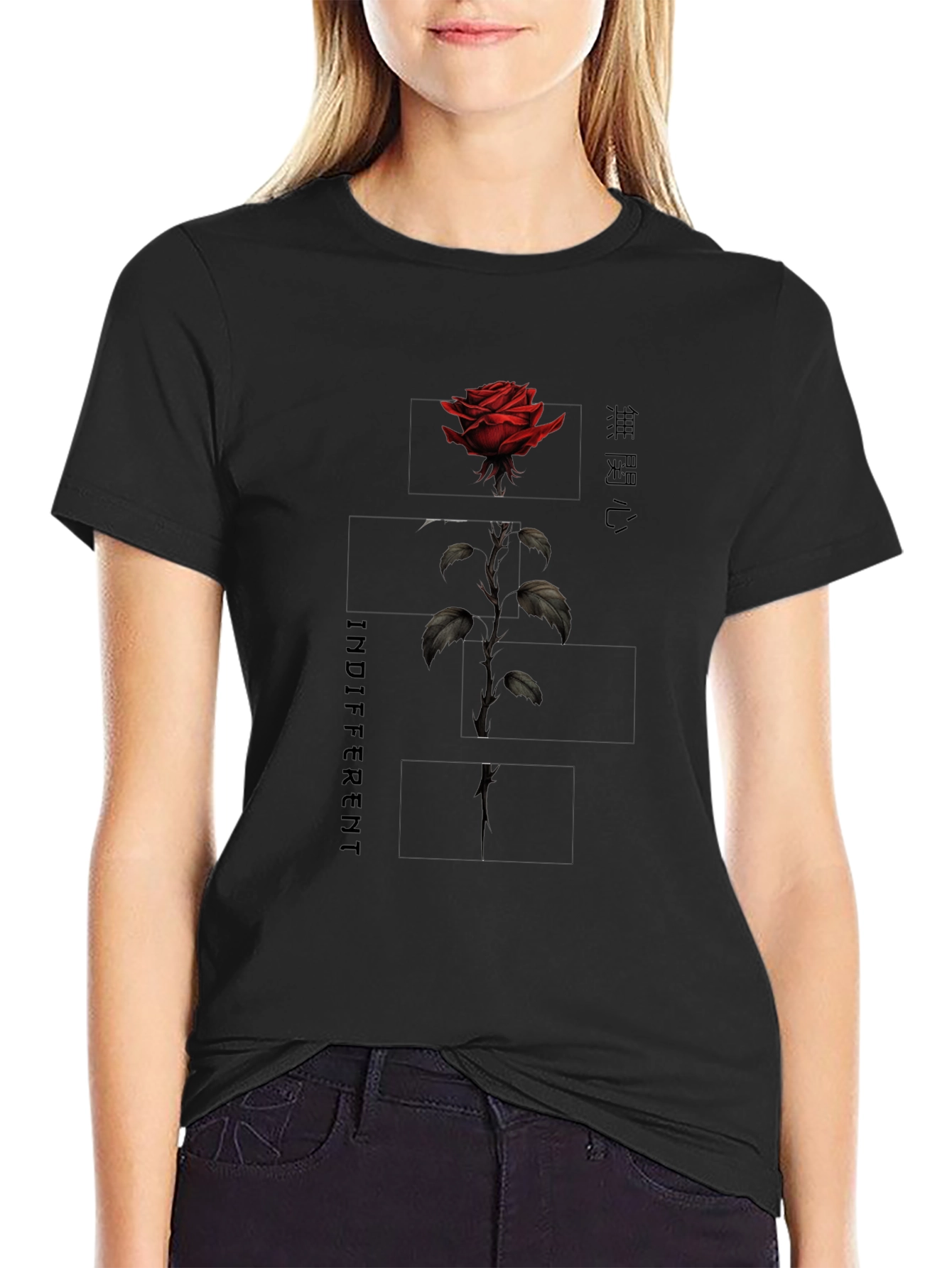 Indifferent Rose Graphic Tee
