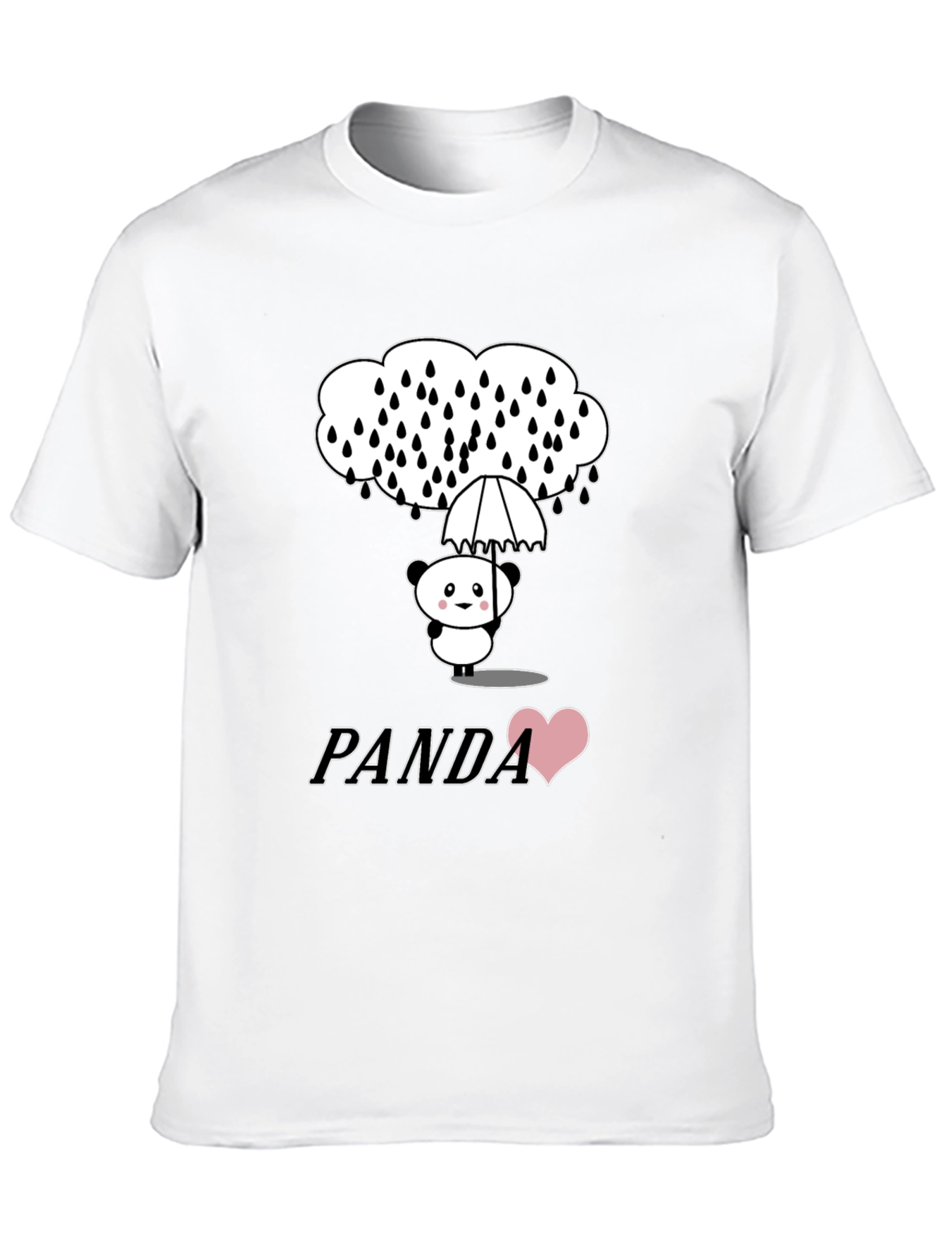 Panda Love Black Graphic Tee