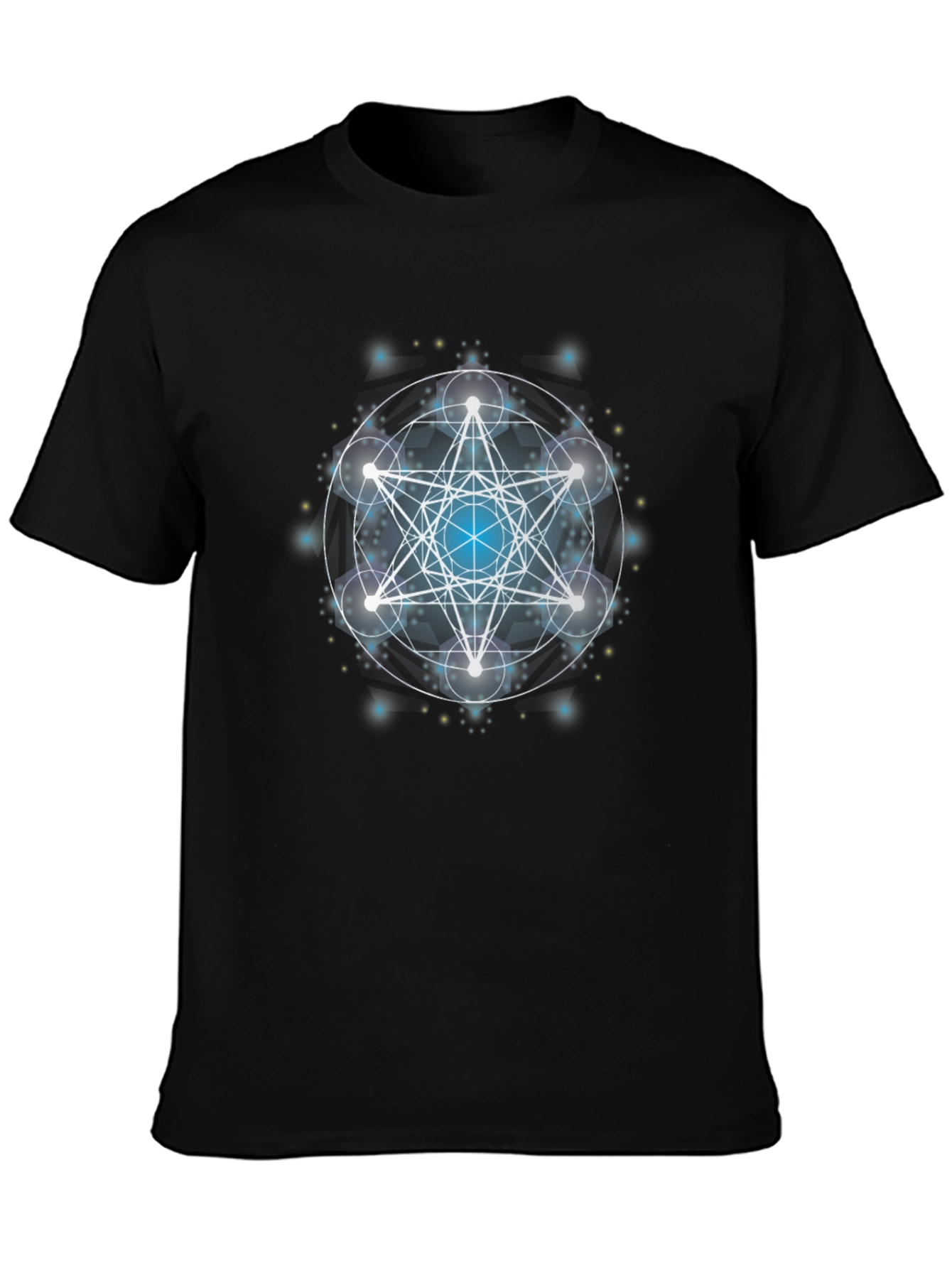 Metatrons Cube Black Graphic Tee
