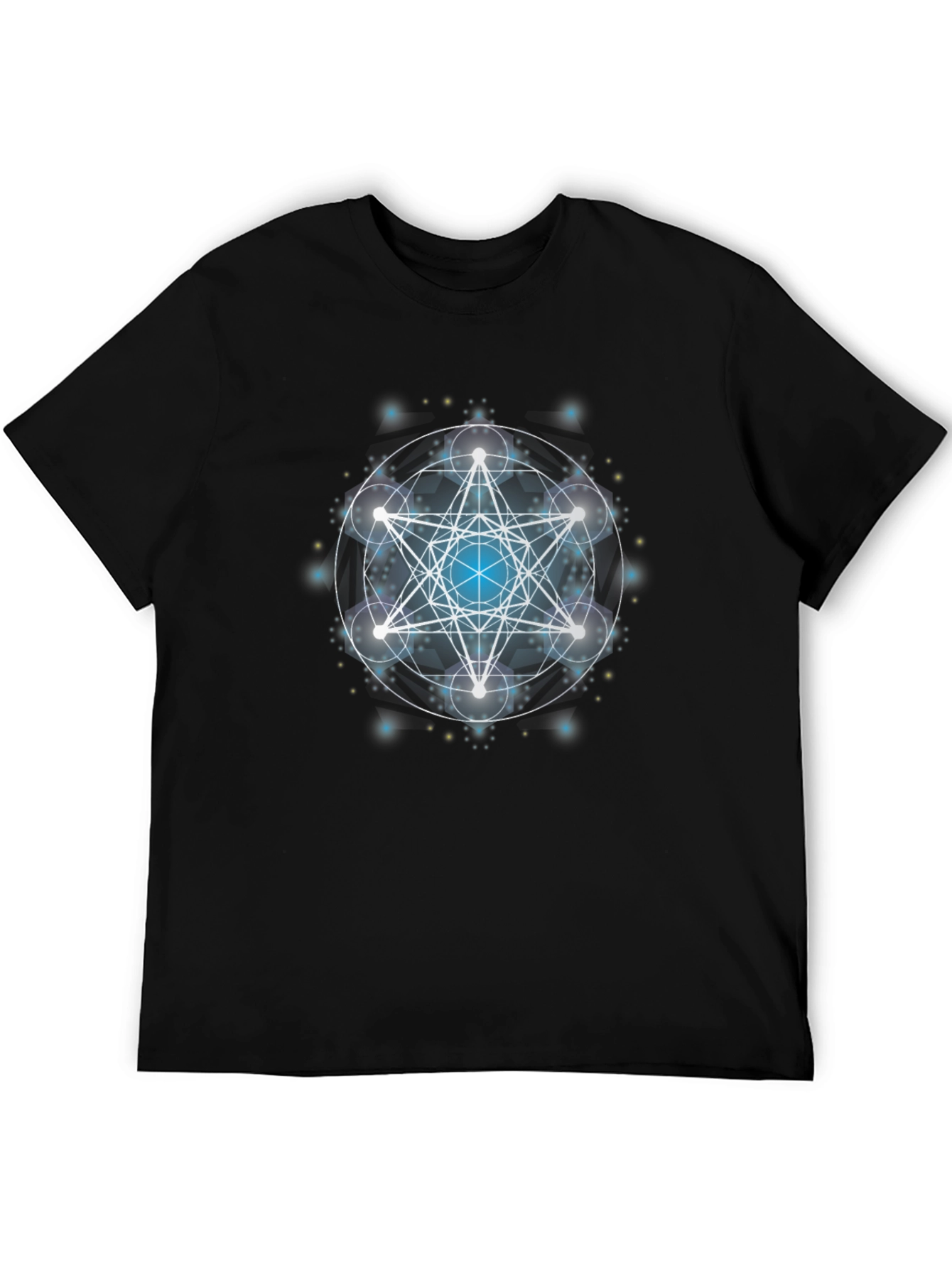 Metatrons Cube Black Graphic Tee