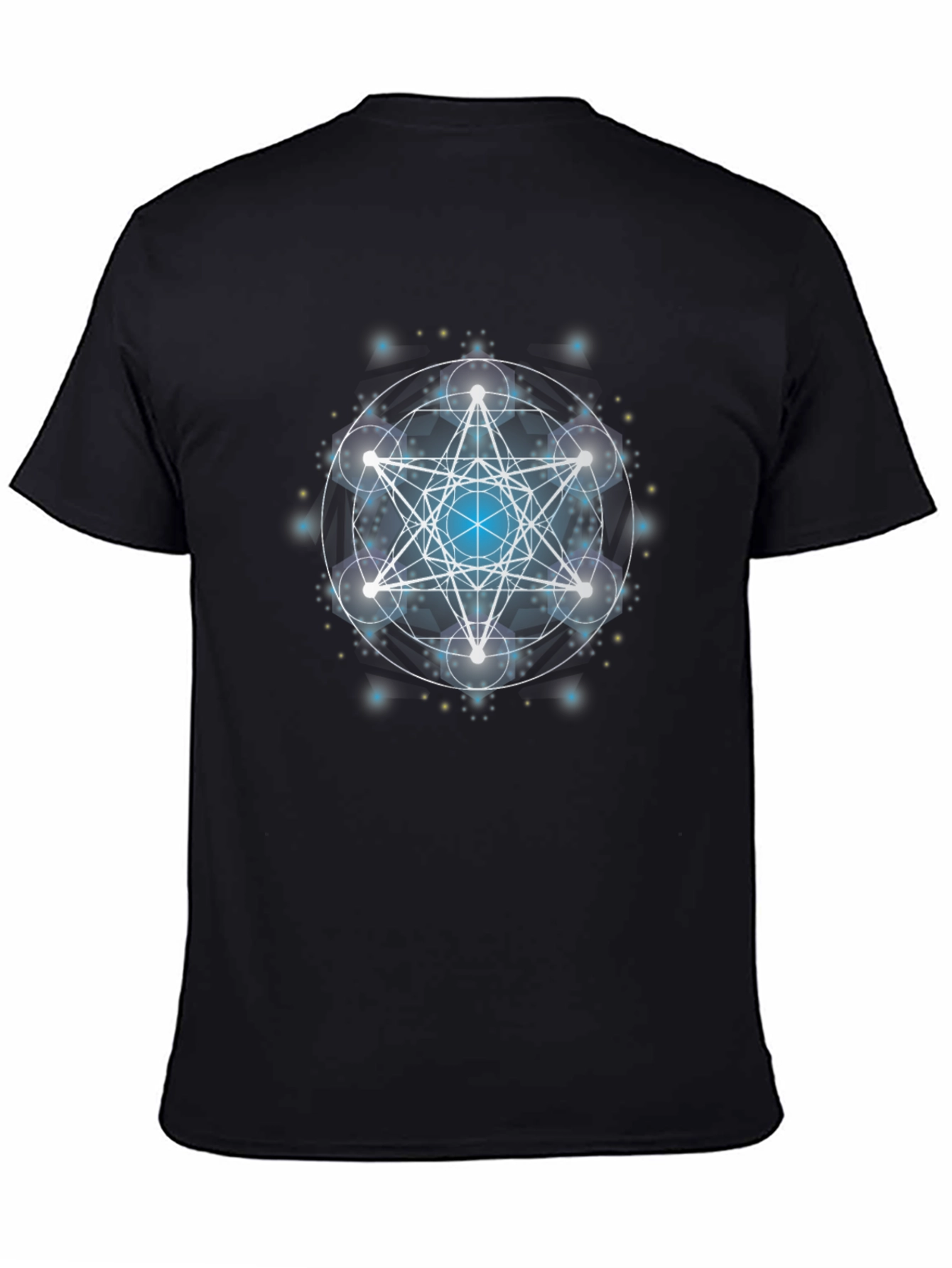Metatrons Cube Black Graphic Tee