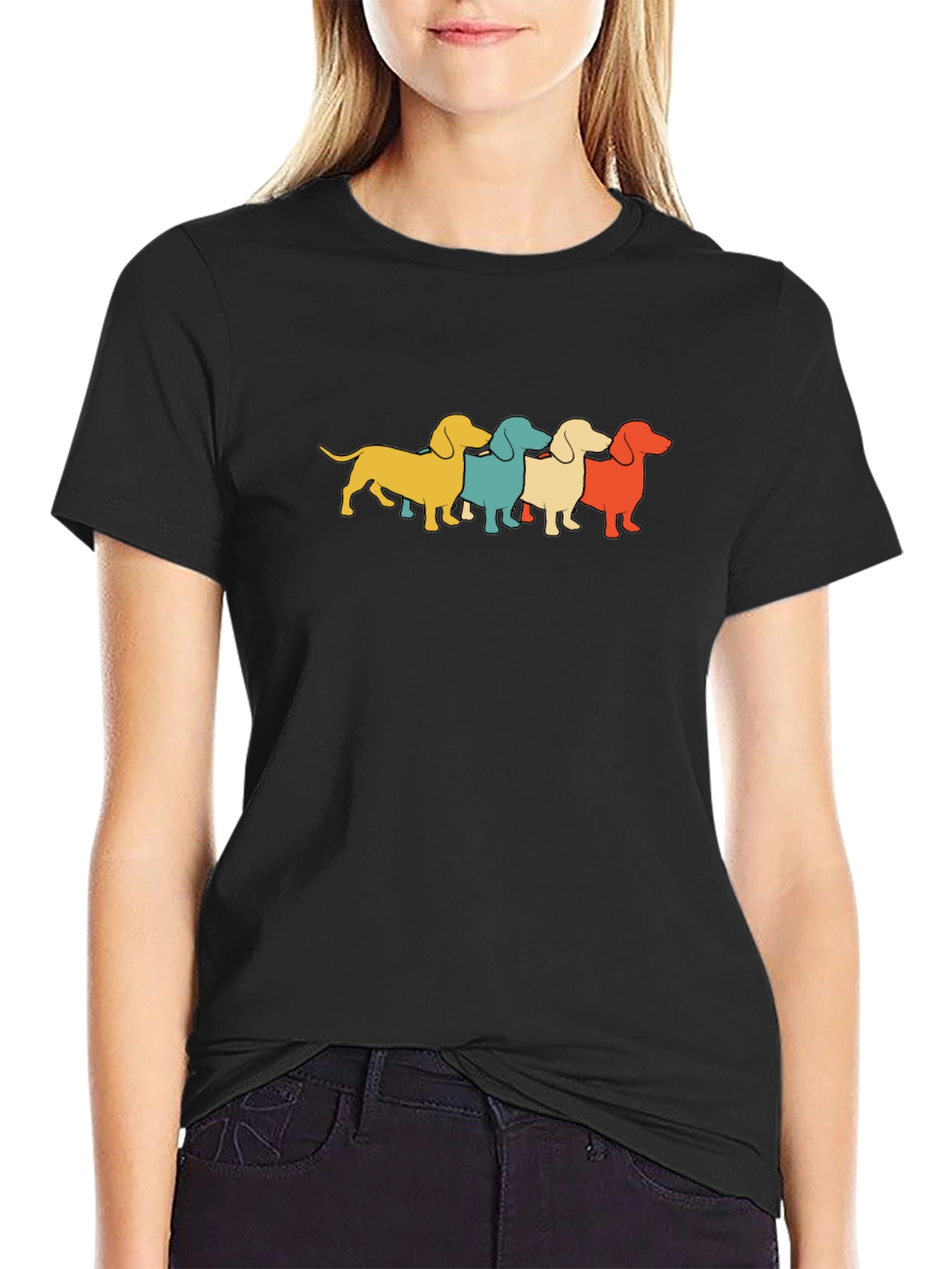 Retro Dachshund T-Shirt - Cute Dog Tee