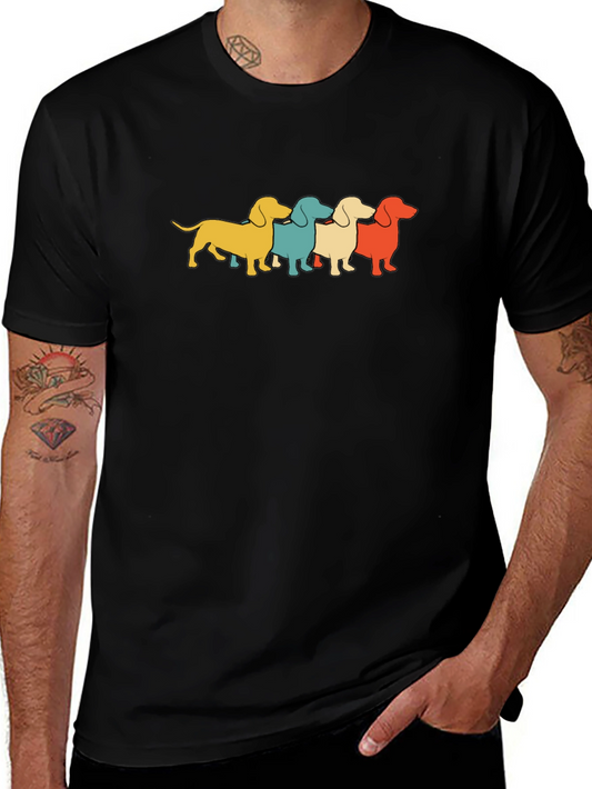 Retro Dachshund T-Shirt - Cute Dog Tee