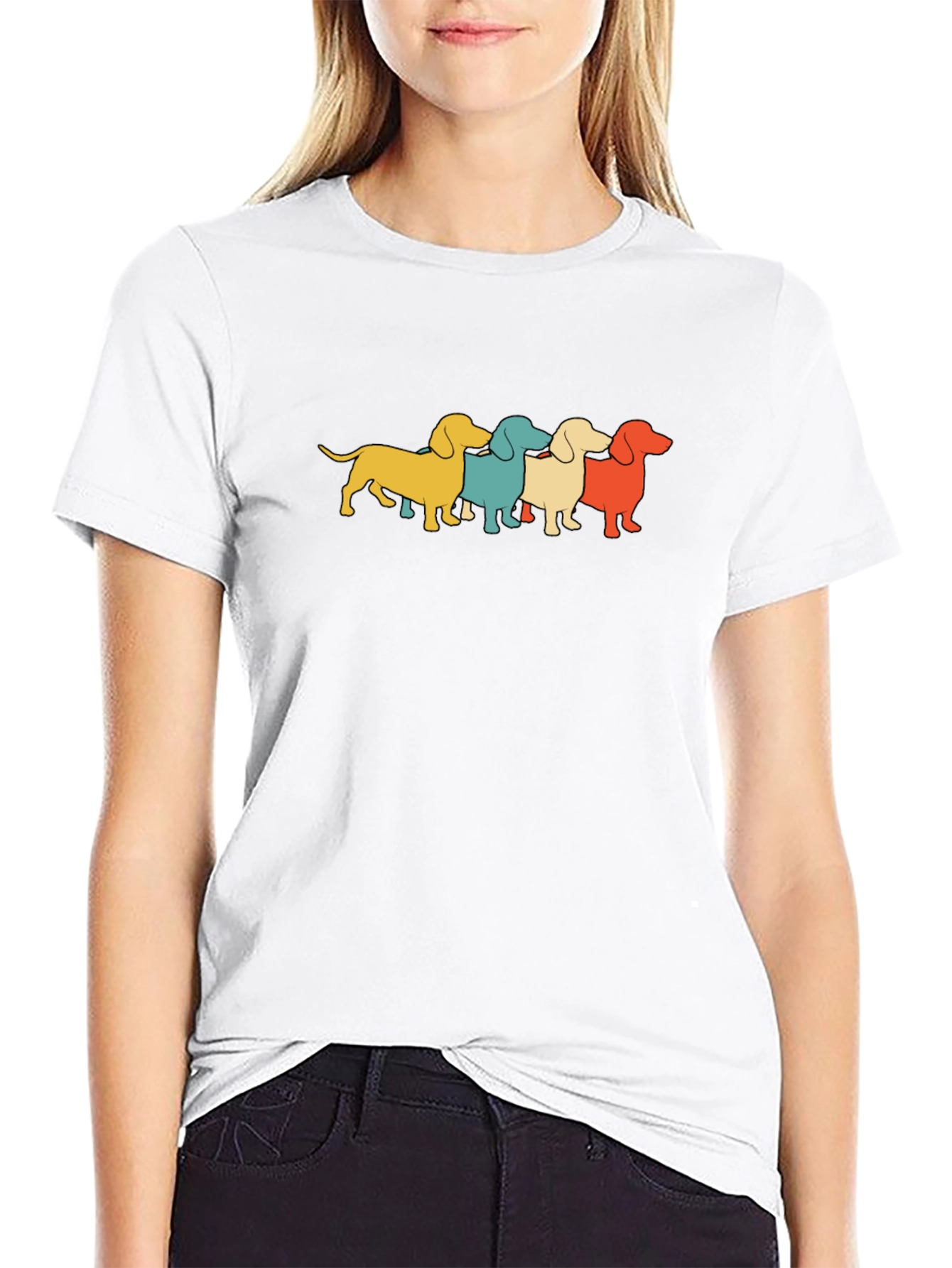 Retro Dachshund T-Shirt - Cute Dog Tee