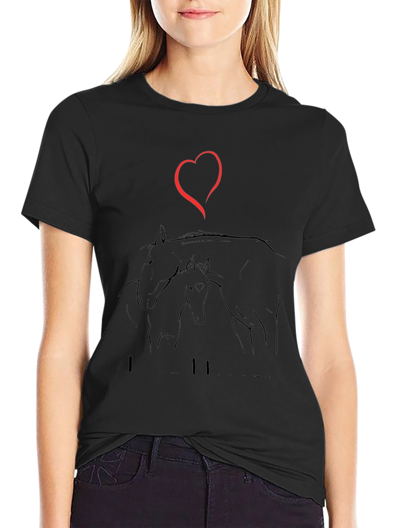 I Love Horses T-Shirt - Stylish Graphic Tee