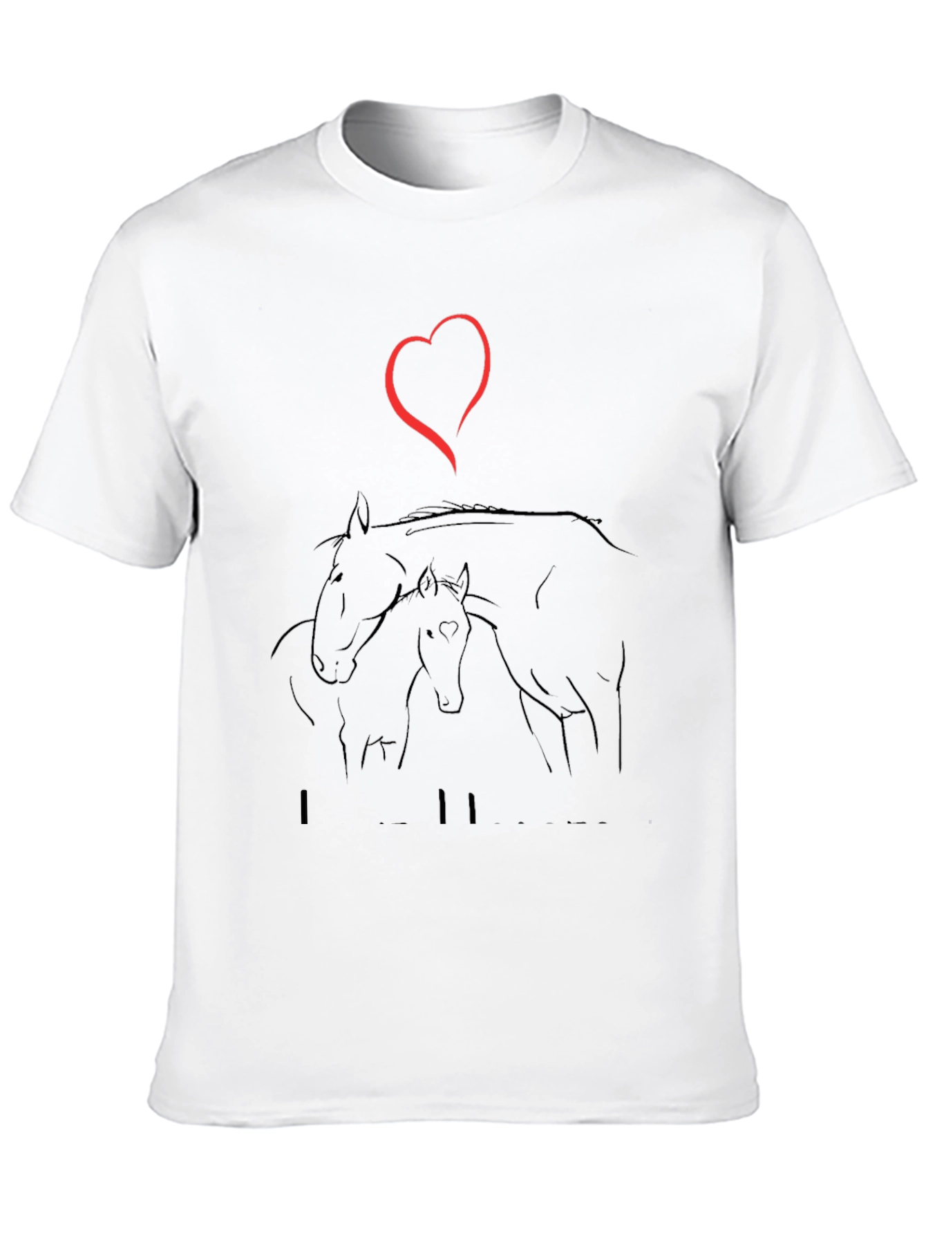 I Love Horses T-Shirt - Stylish Graphic Tee