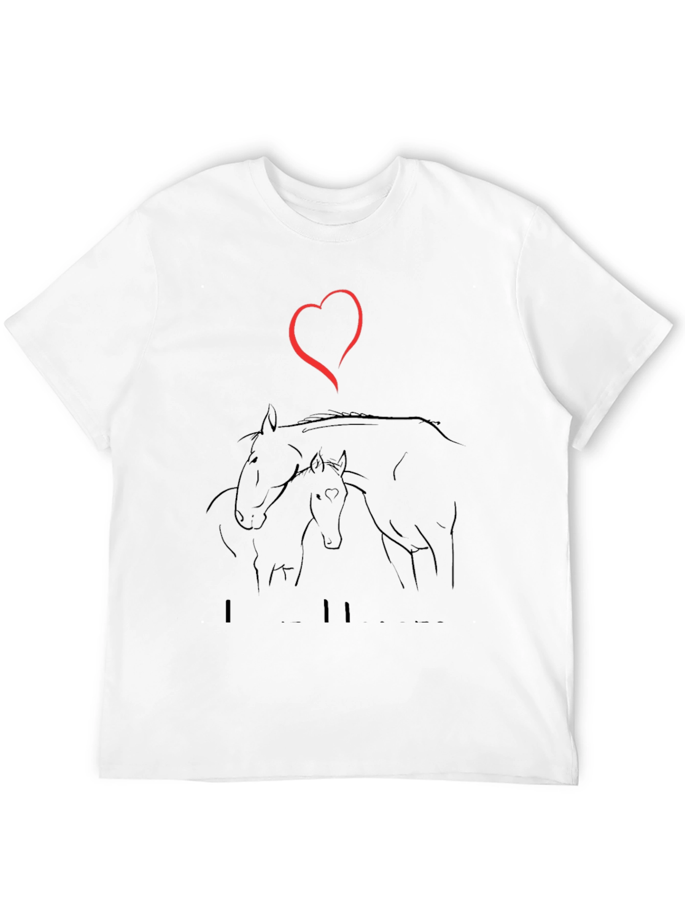 I Love Horses T-Shirt - Stylish Graphic Tee