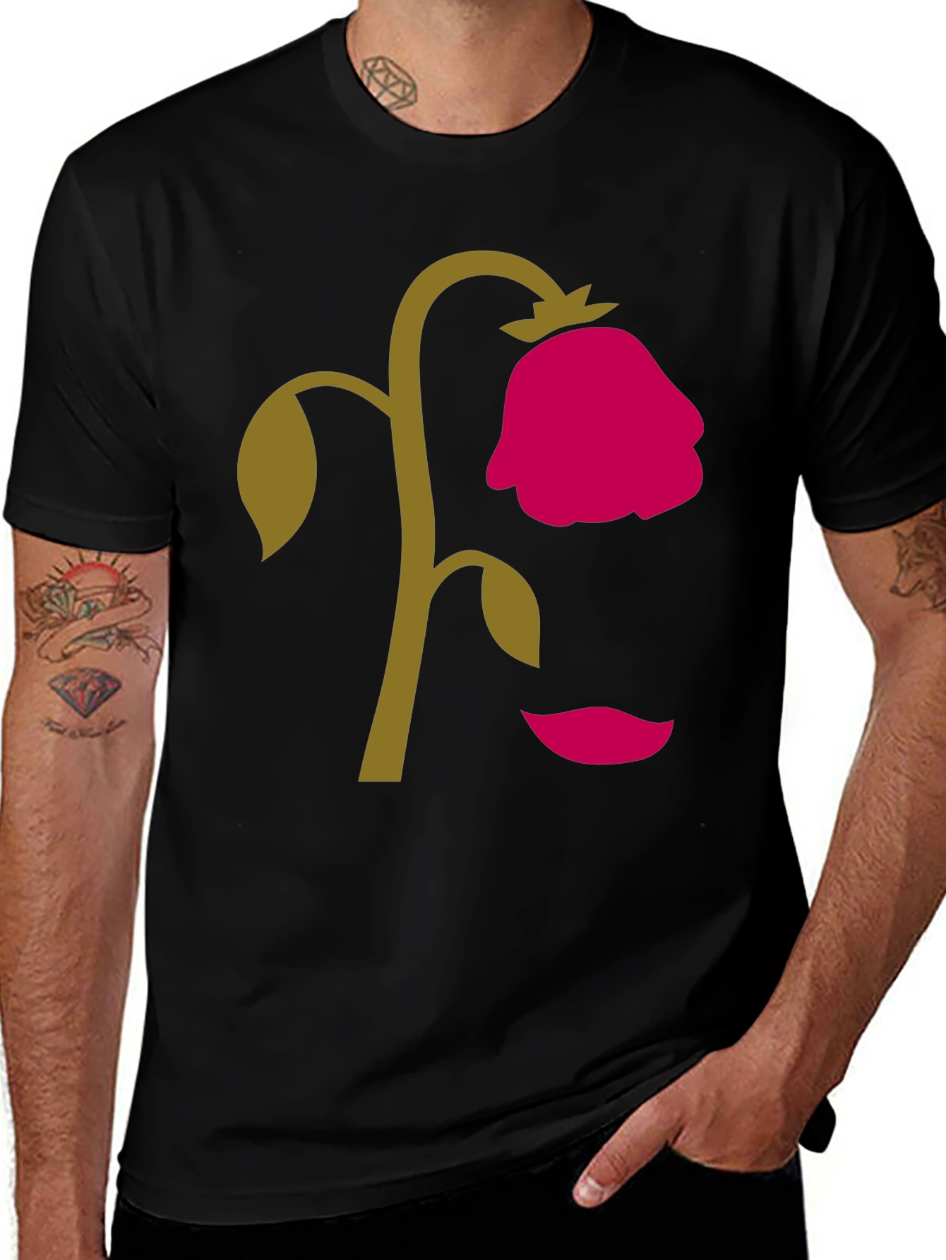 Wilted Rose Graphic T-Shirt - Unique Design