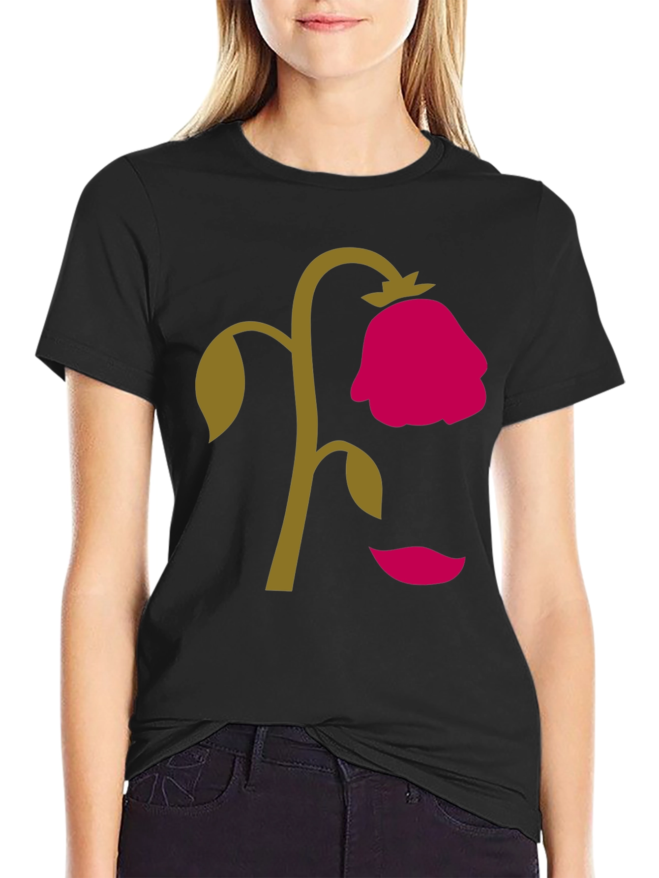 Wilted Rose Graphic T-Shirt - Unique Design