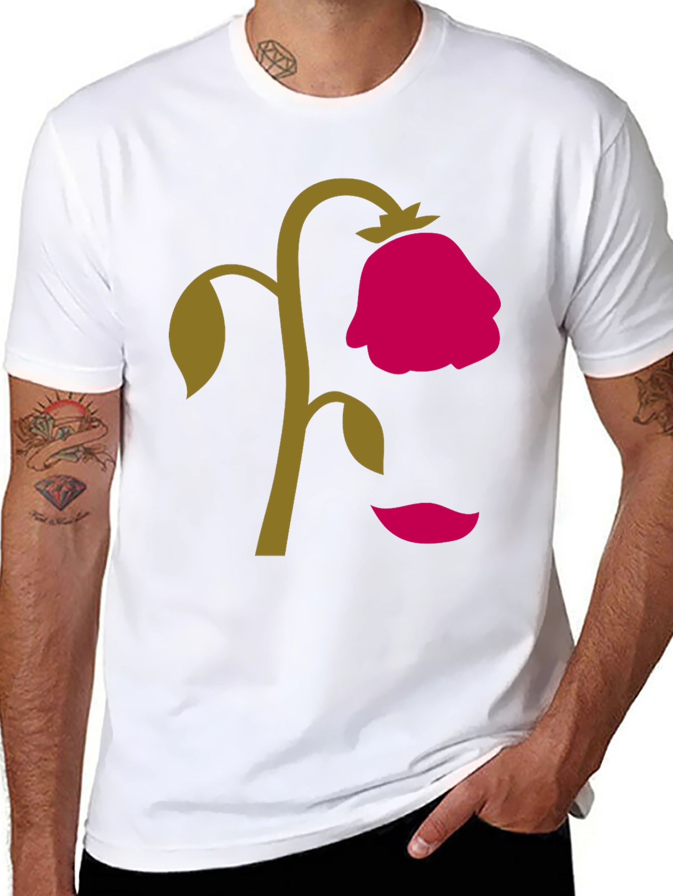 Wilted Rose Graphic T-Shirt - Unique Design