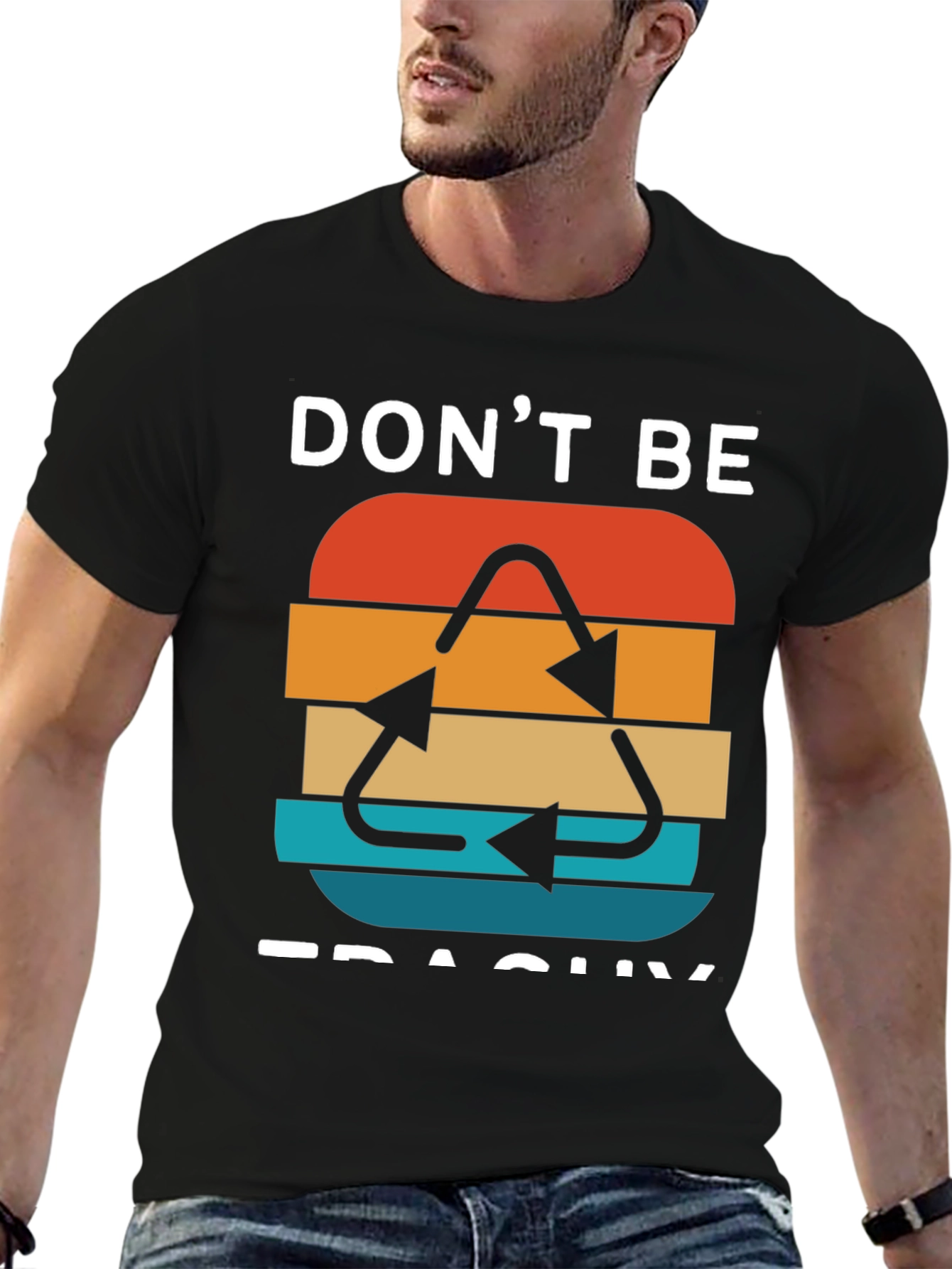 Dont Be Trashy Retro Recycle Graphic T-Shirt