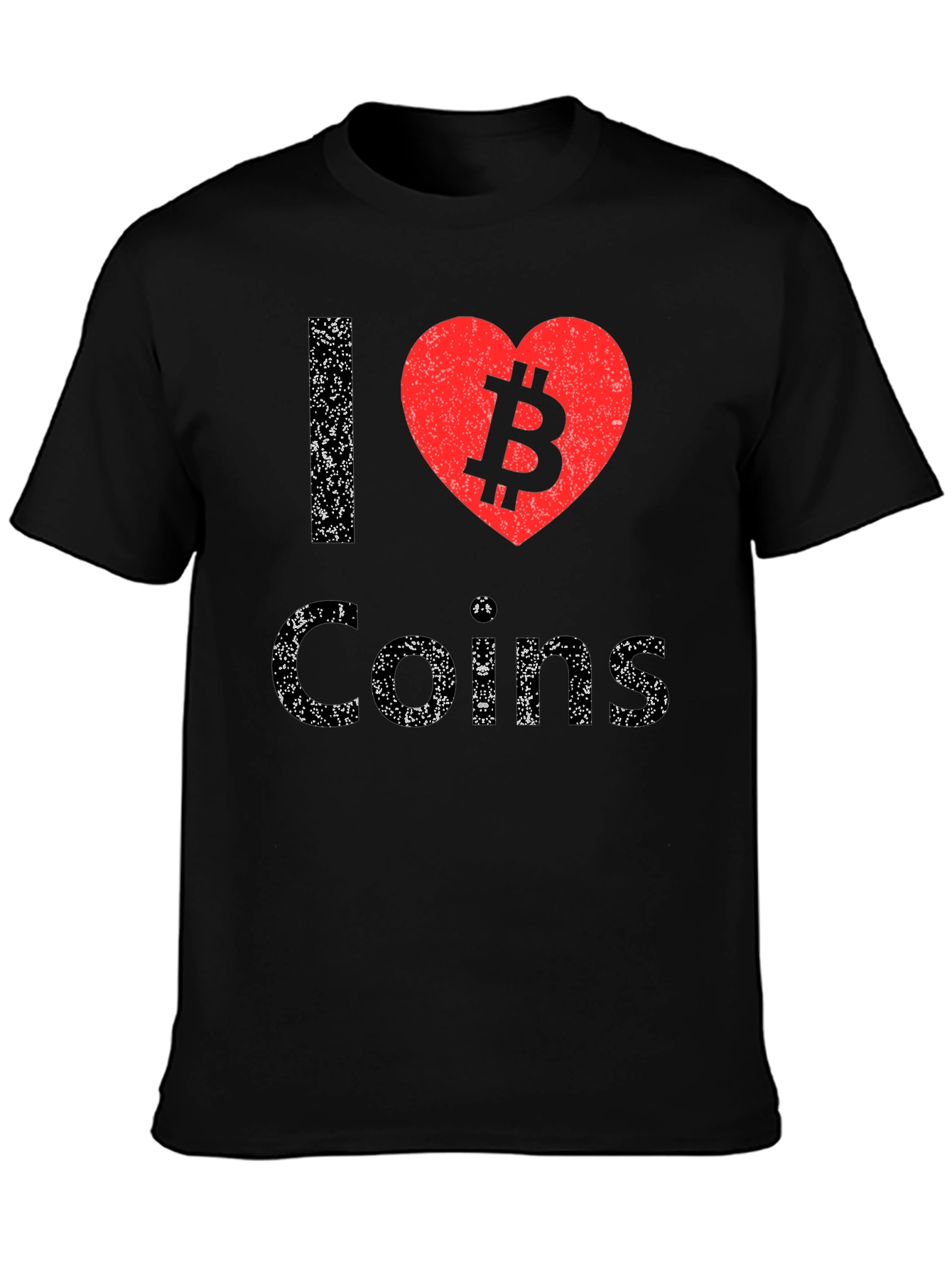 I Heart Coins Bitcoin Graphic Tee - Black