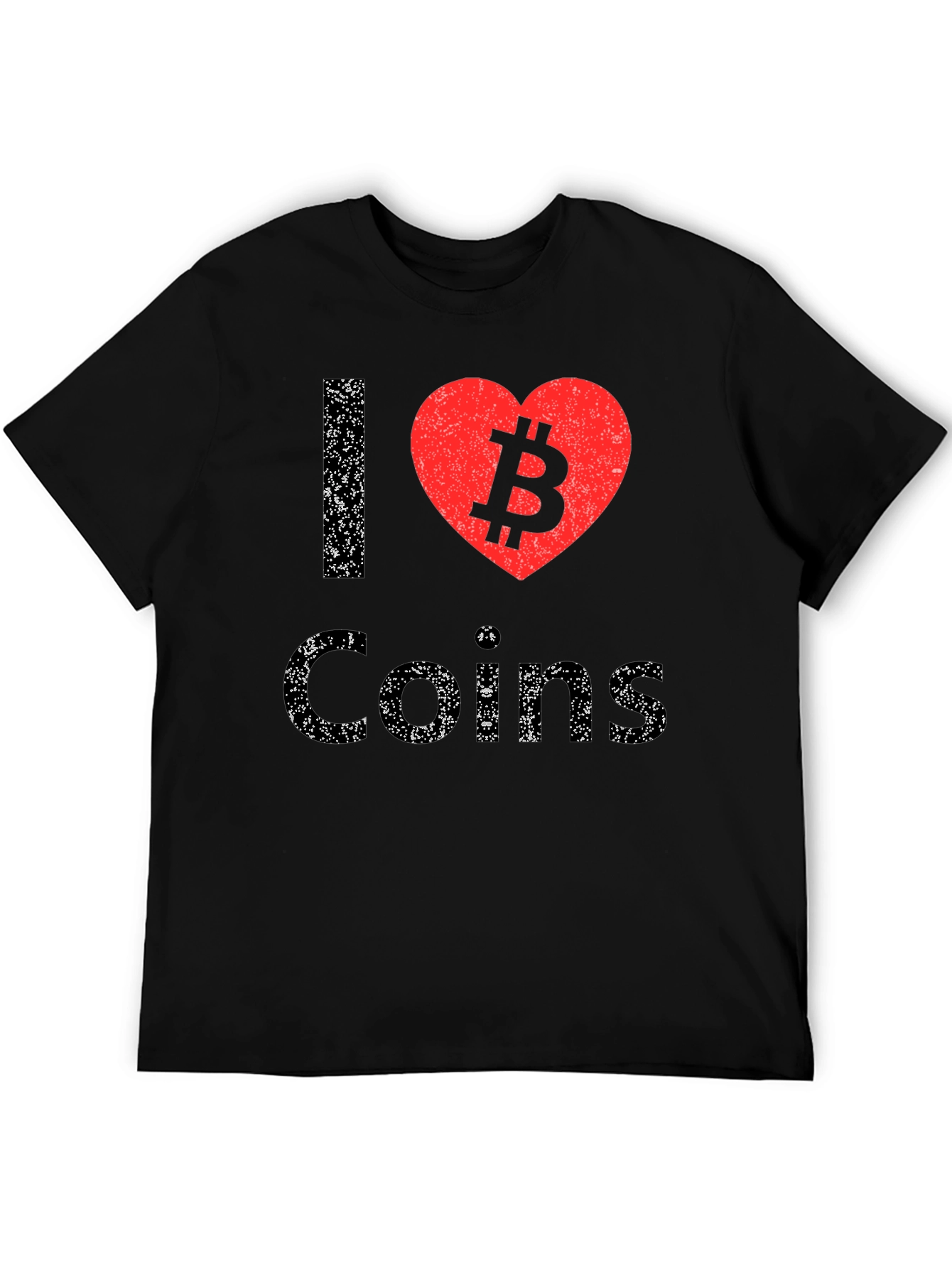 I Heart Coins Bitcoin Graphic Tee - Black