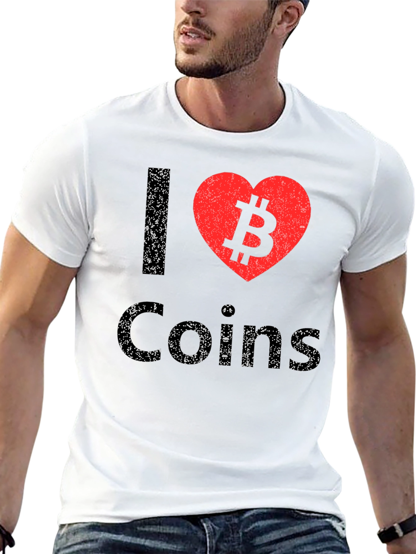 I Heart Coins Bitcoin Graphic Tee - Black