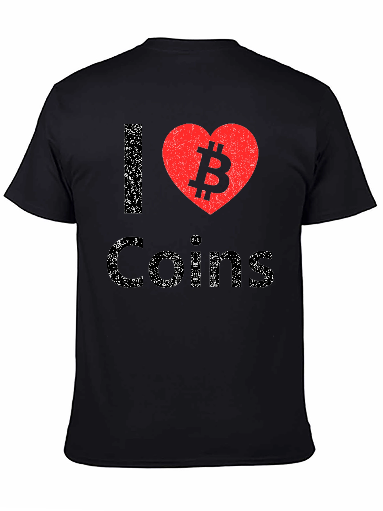 I Heart Coins Bitcoin Graphic Tee - Black