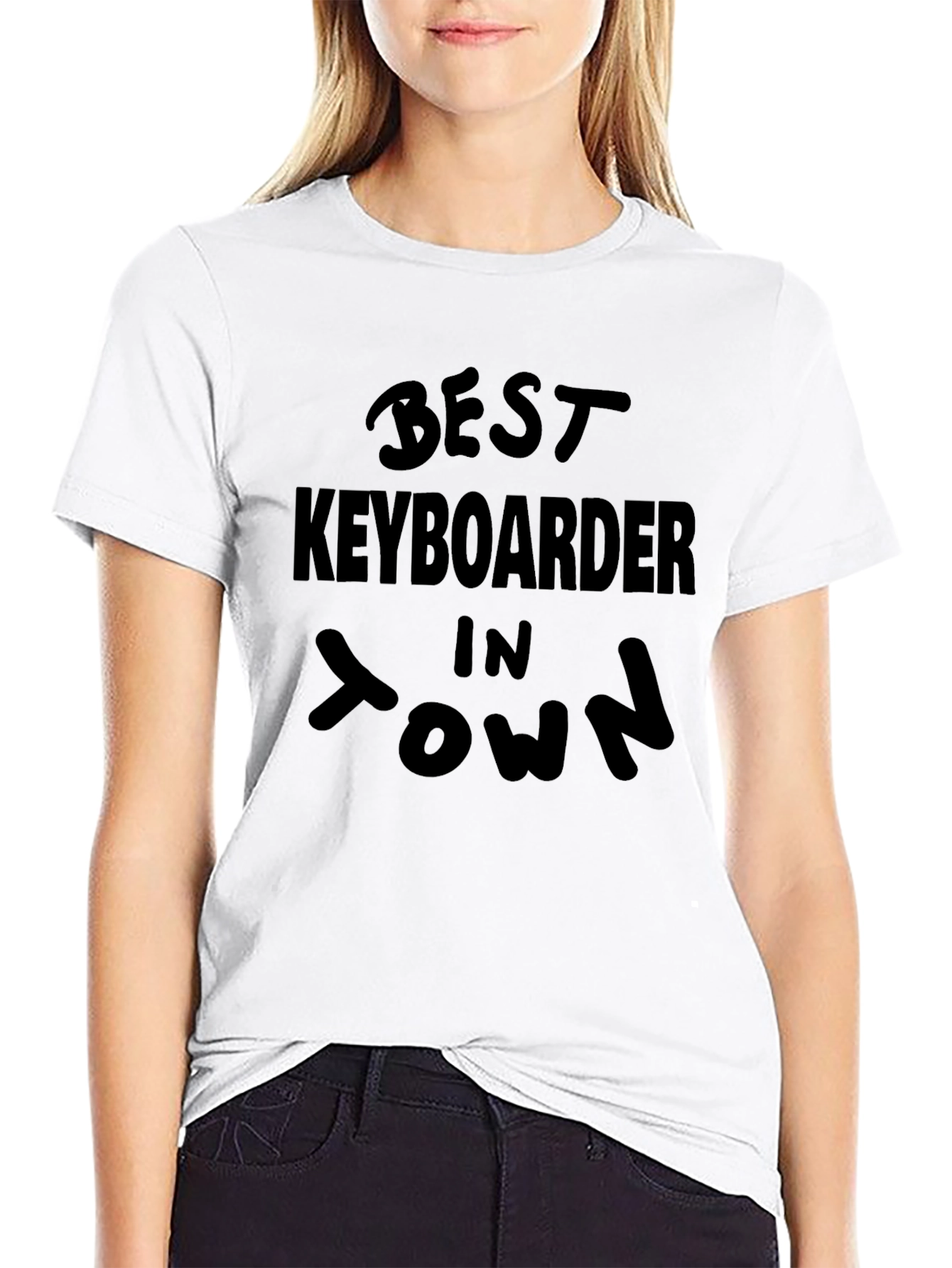 Best Keyboarder in Town Black T-Shirt
