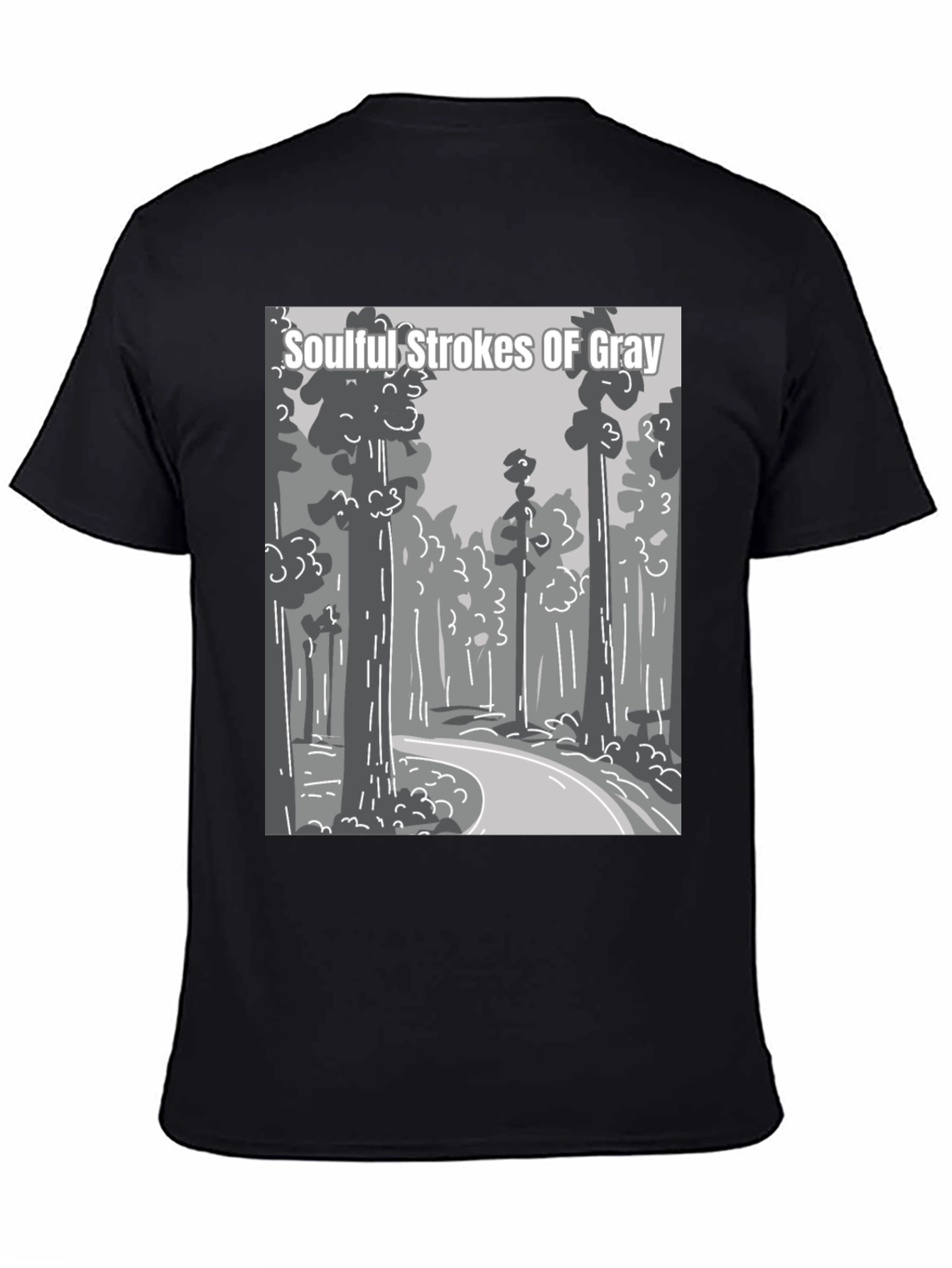 Soulful Strokes of Gray Graphic T-Shirt