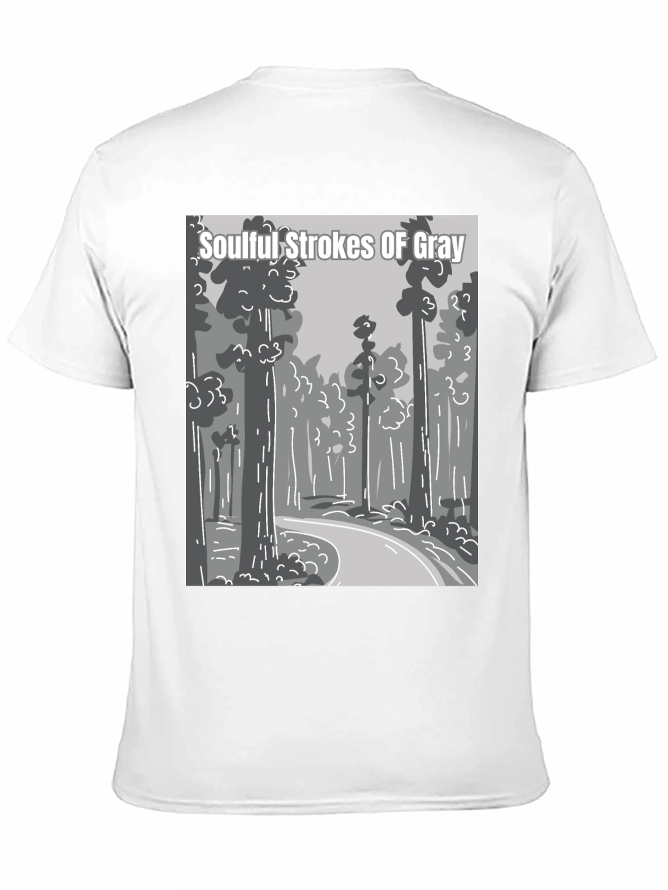 Soulful Strokes of Gray Graphic T-Shirt