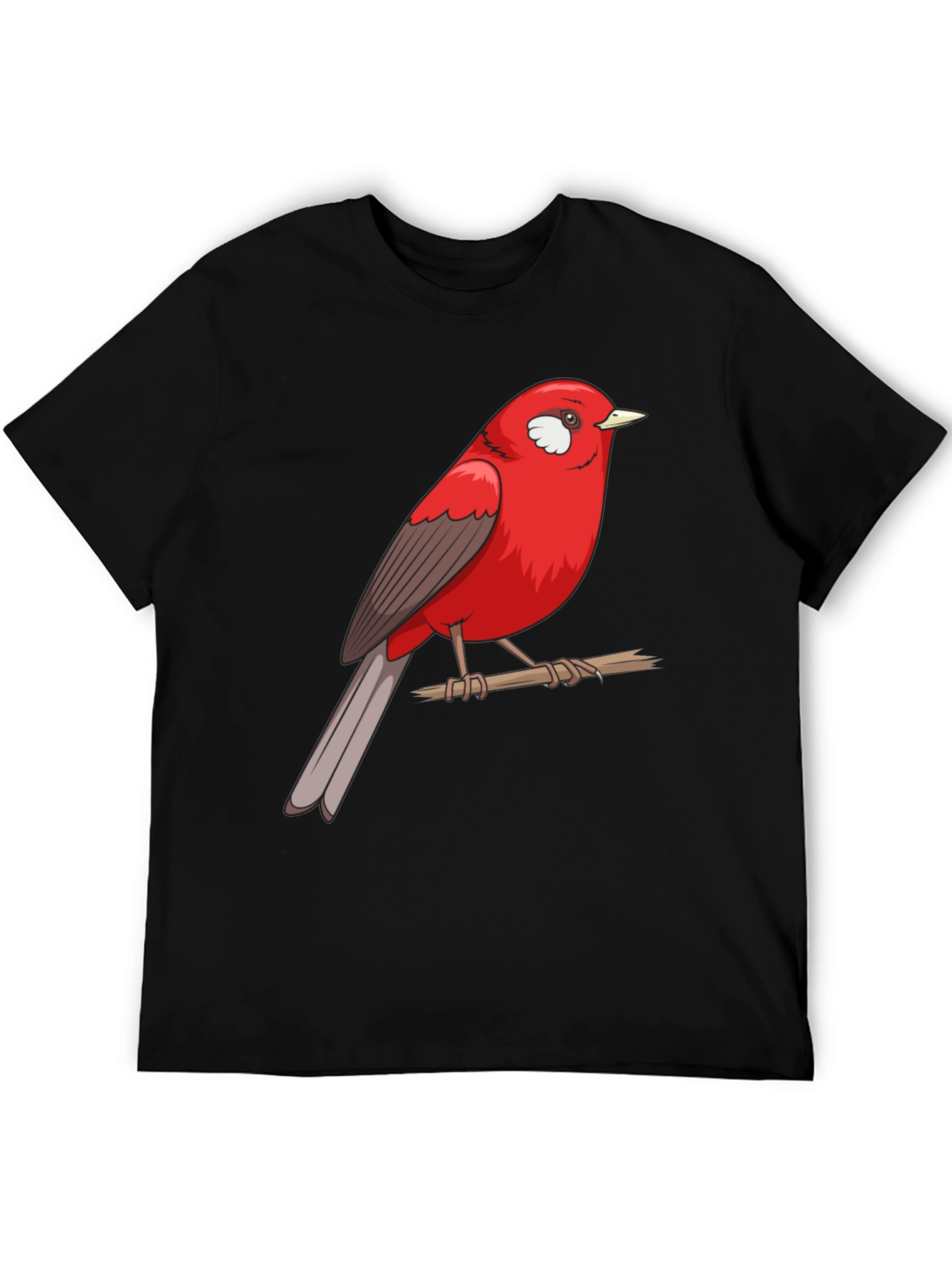 Red Bird Graphic Print T-Shirt