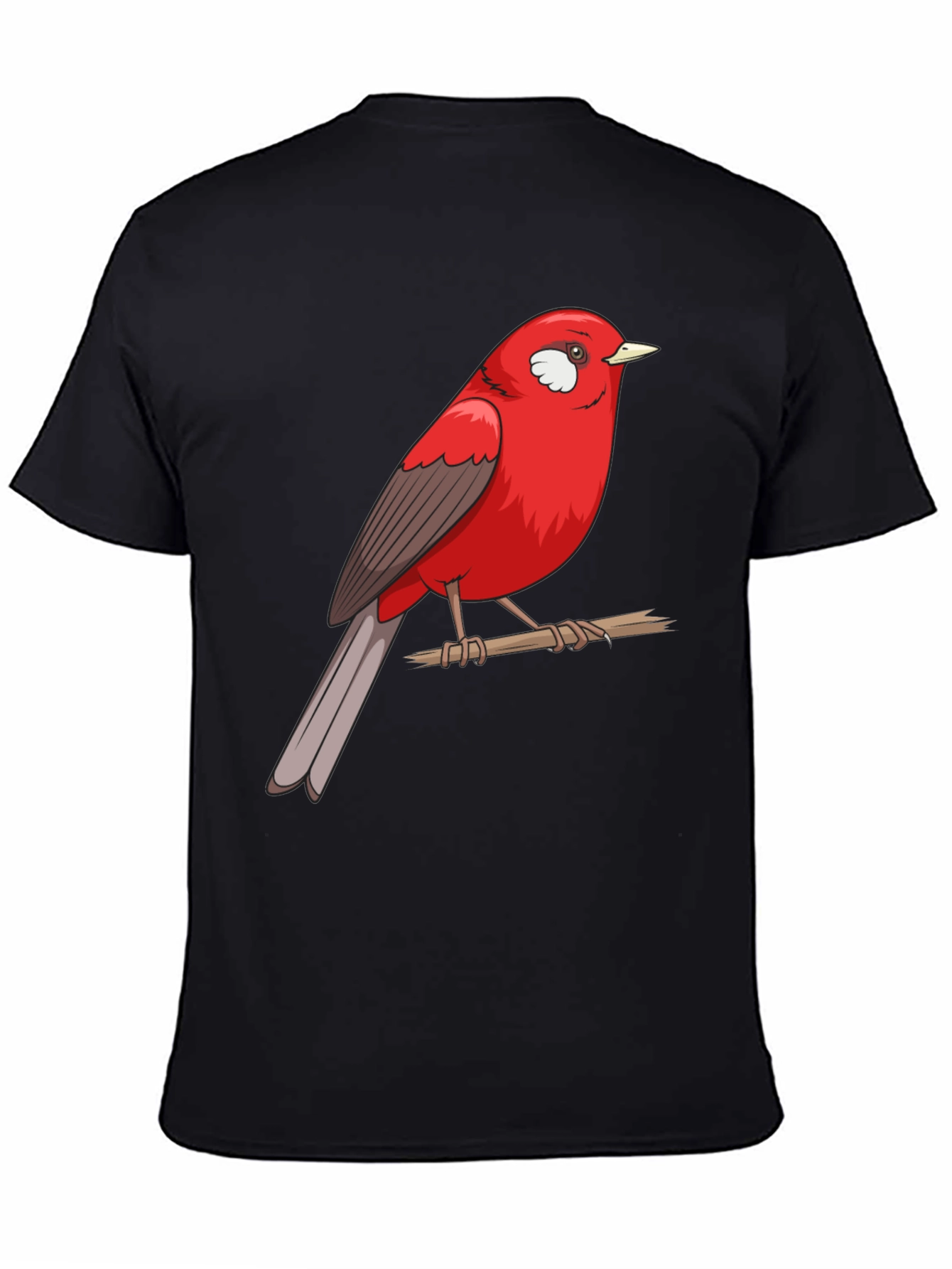 Red Bird Graphic Print T-Shirt