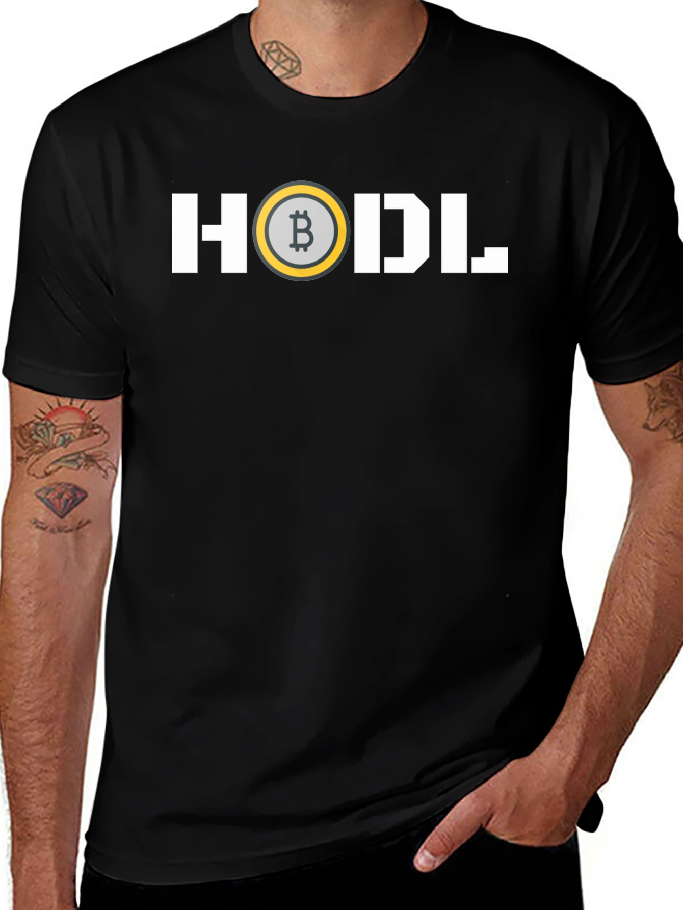 HODL Bitcoin Crypto T-Shirt - Black Cotton Tee