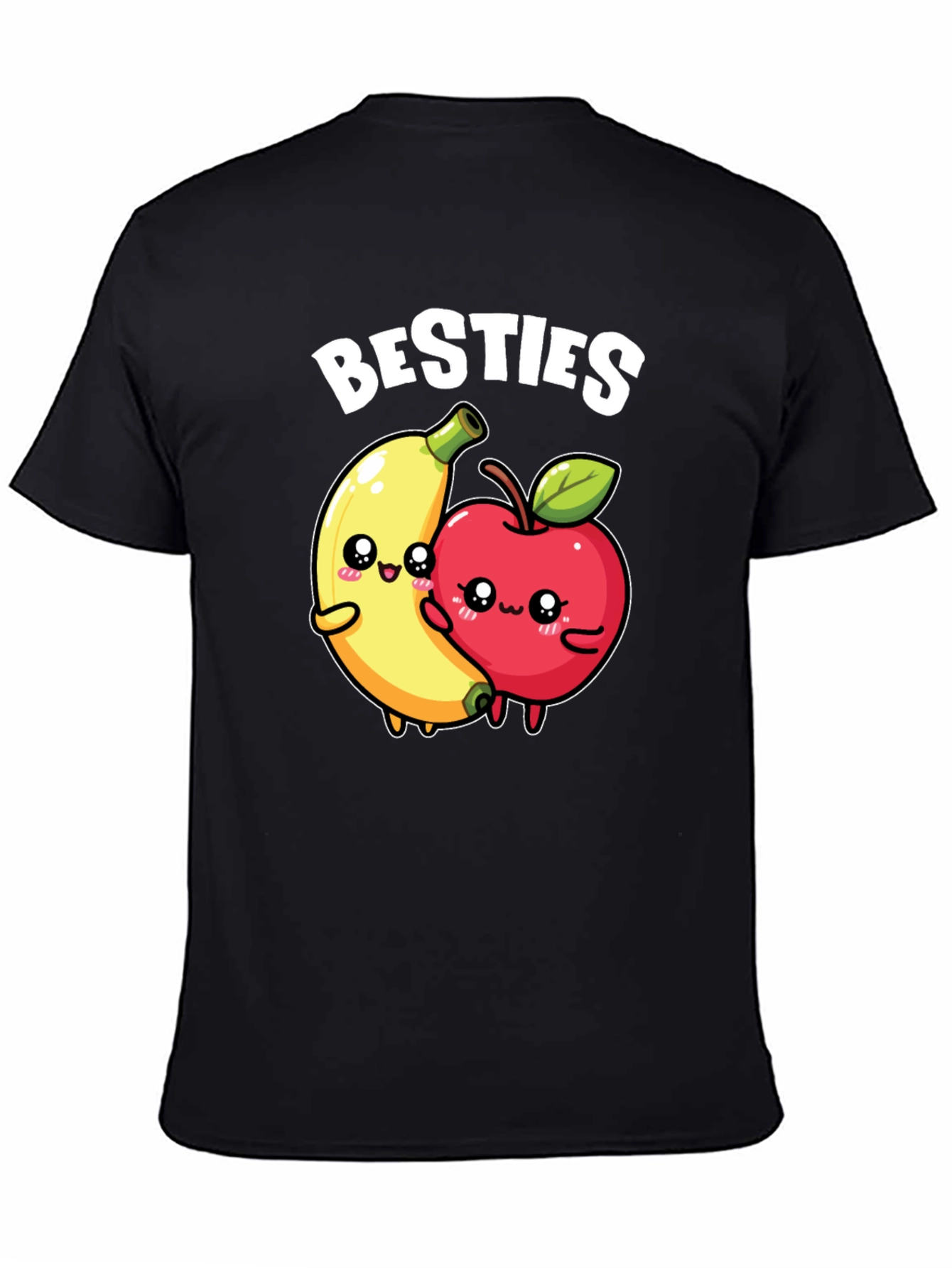 Besties T-Shirt - Cute Banana & Apple Design