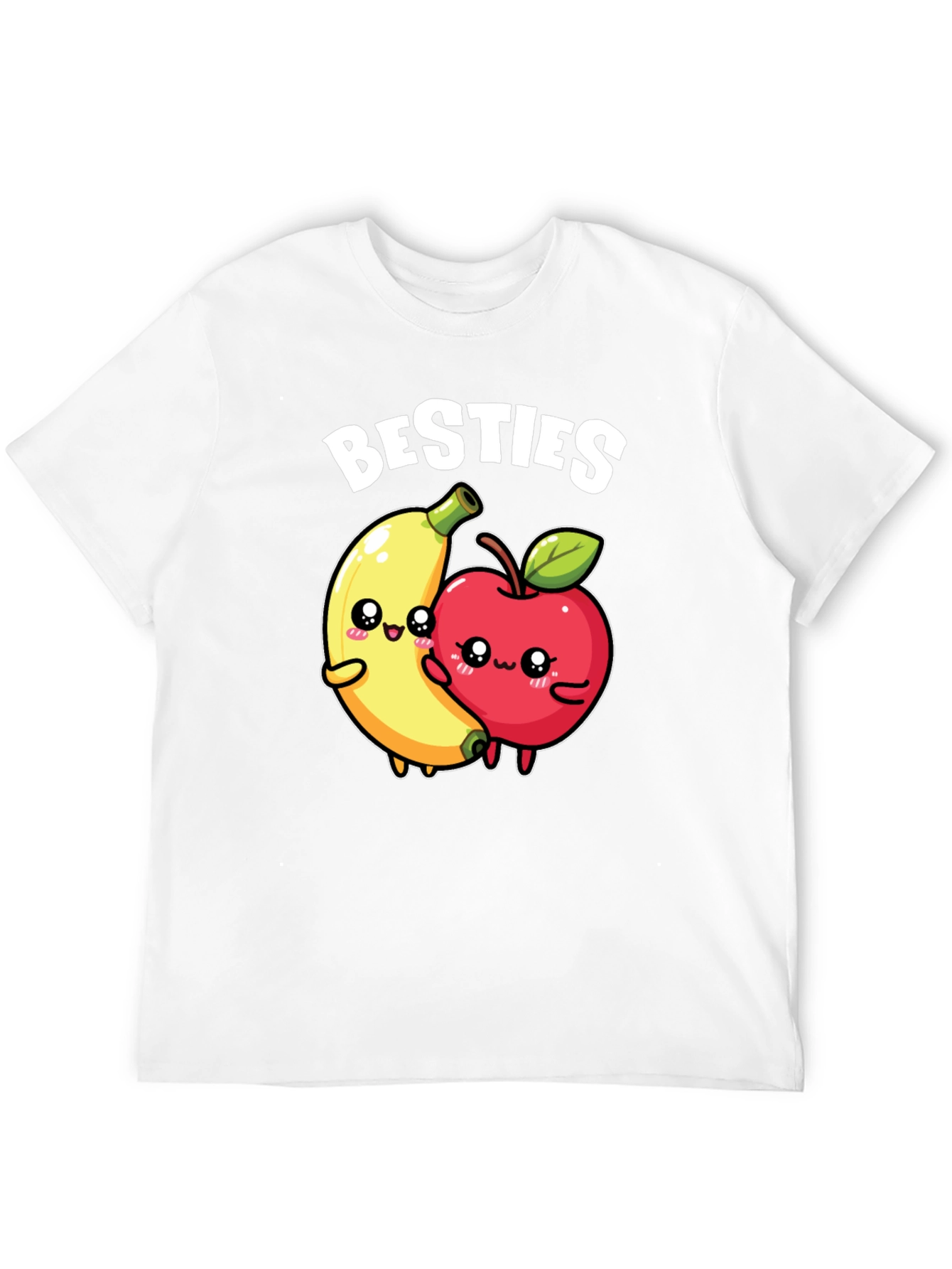Besties T-Shirt - Cute Banana & Apple Design