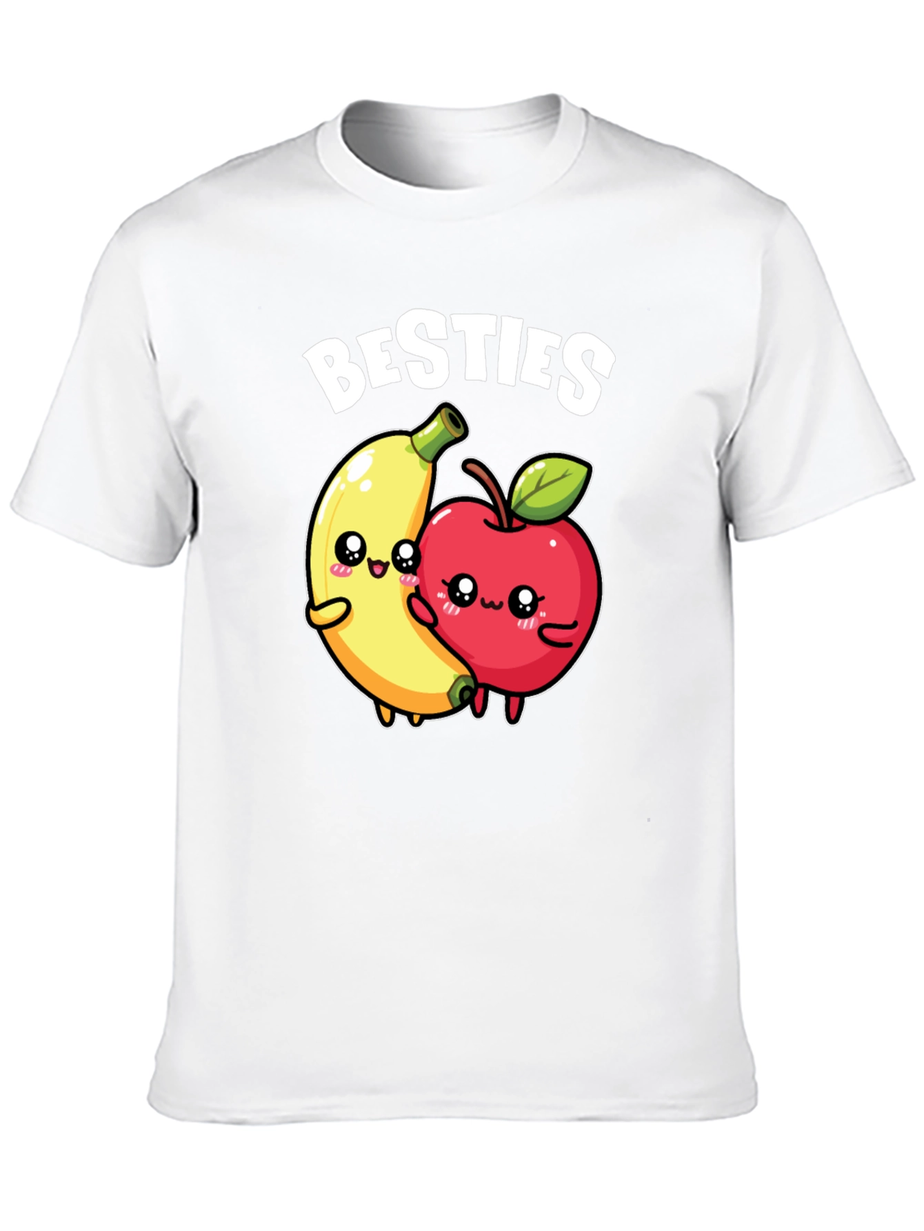Besties T-Shirt - Cute Banana & Apple Design