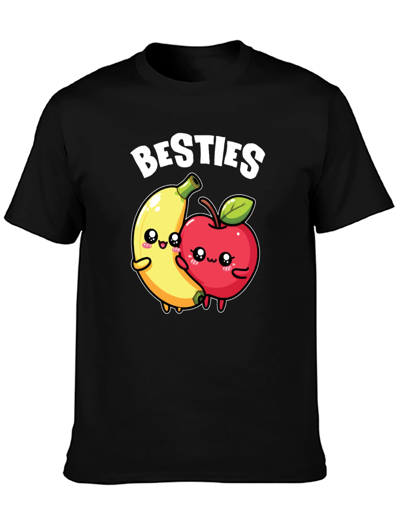 Besties T-Shirt - Cute Banana & Apple Design