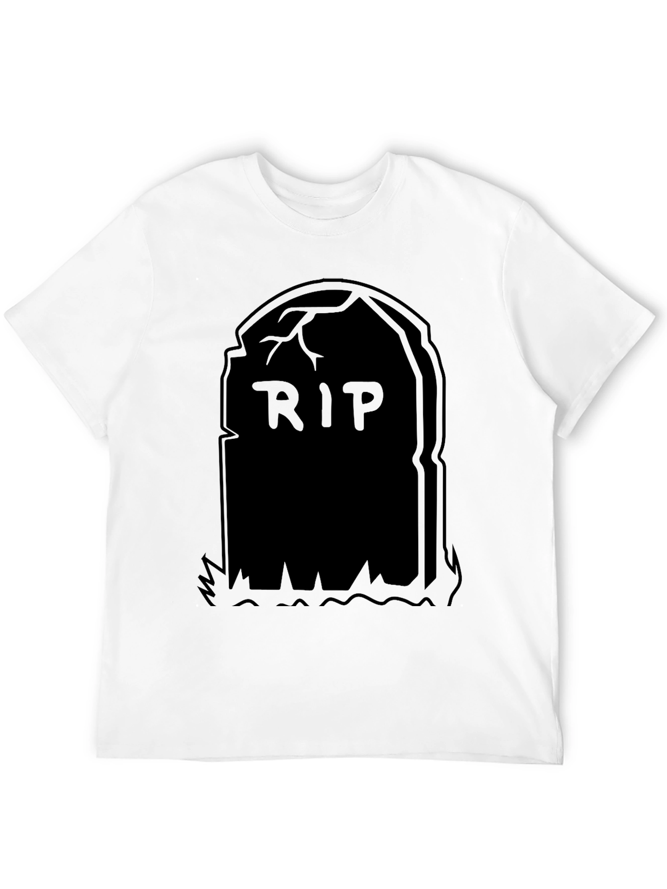 RIP Tombstone Graphic Tee - Black Halloween Shirt