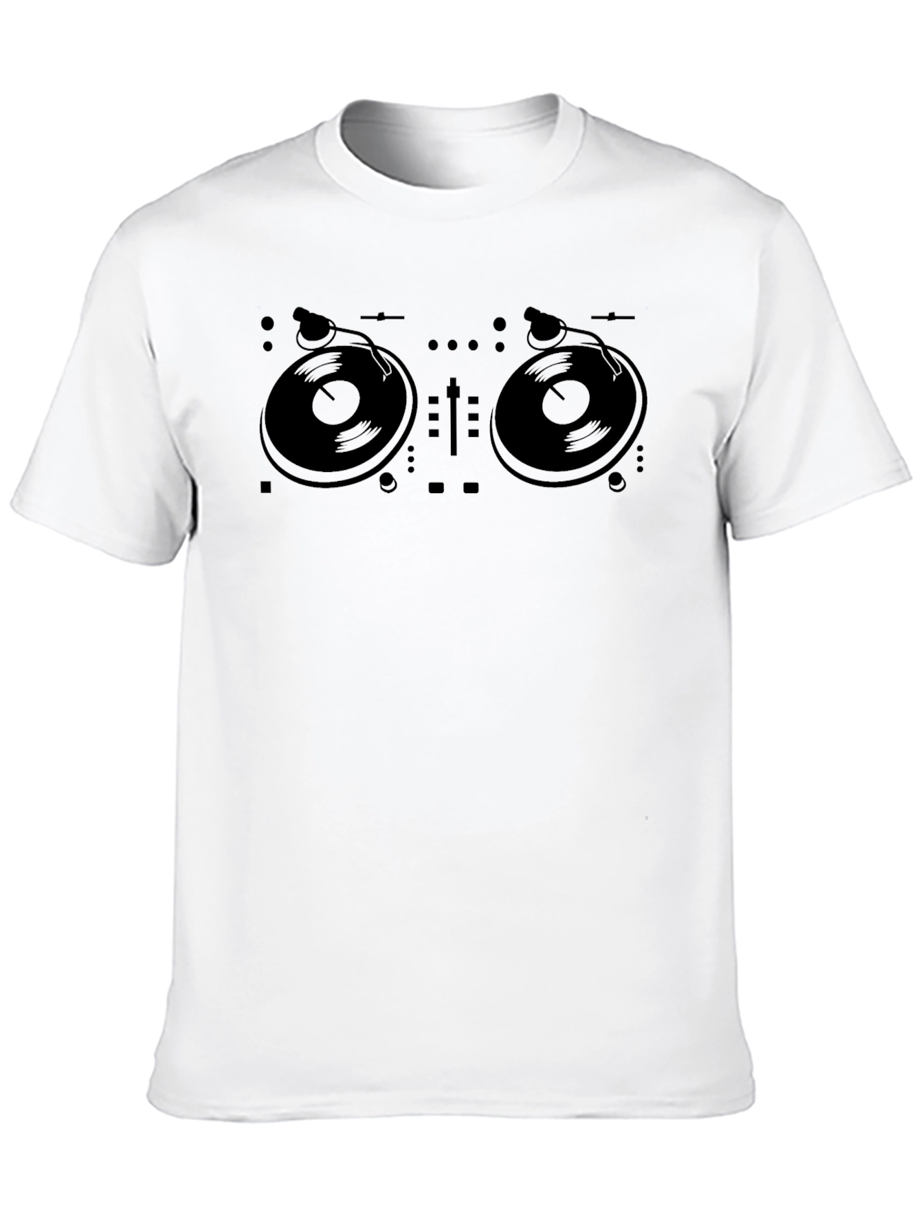 DJ Turntable Graphic Tee - Black