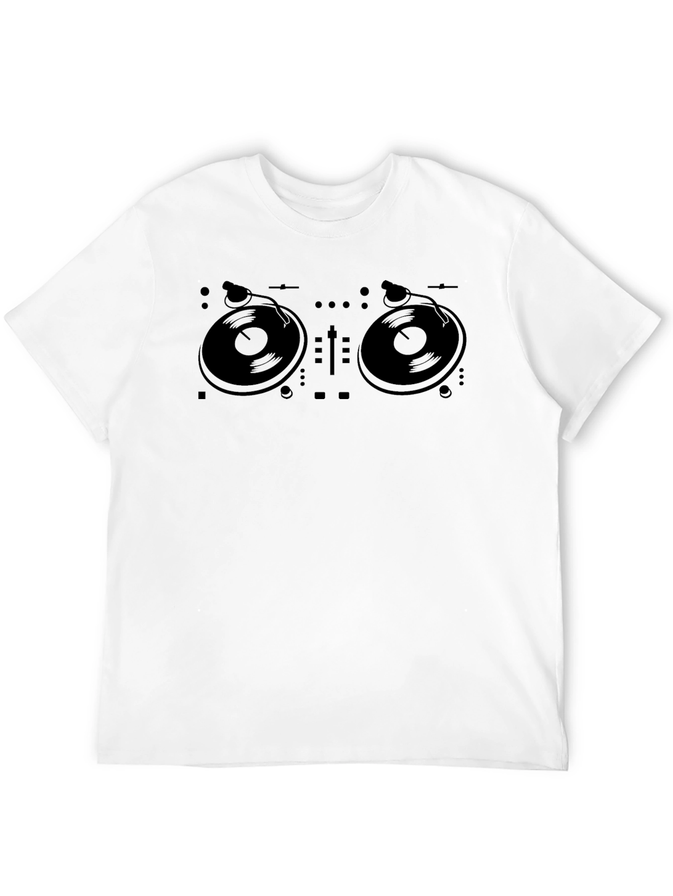 DJ Turntable Graphic Tee - Black