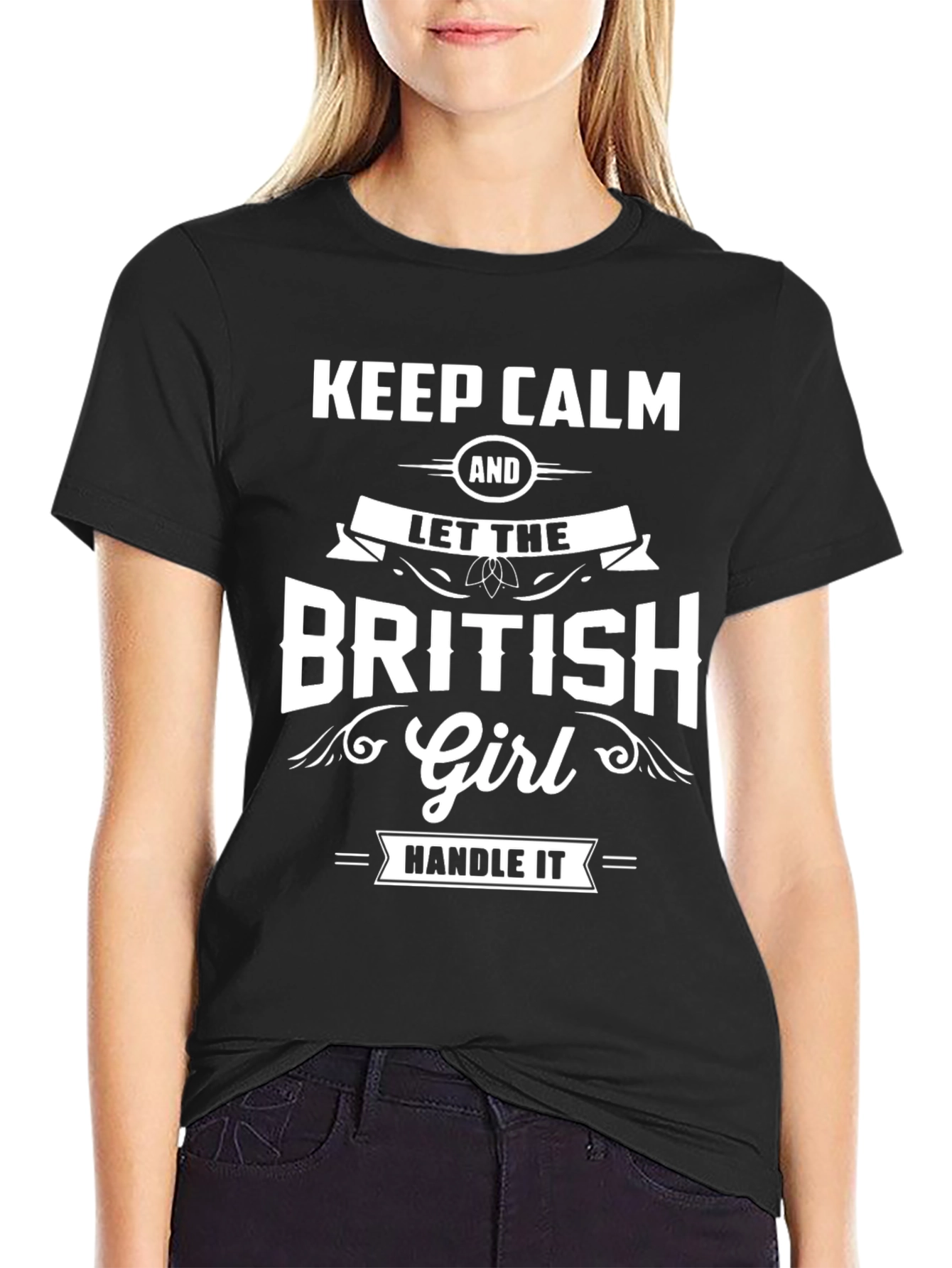 Keep Calm British Girl T-Shirt - Novelty Design