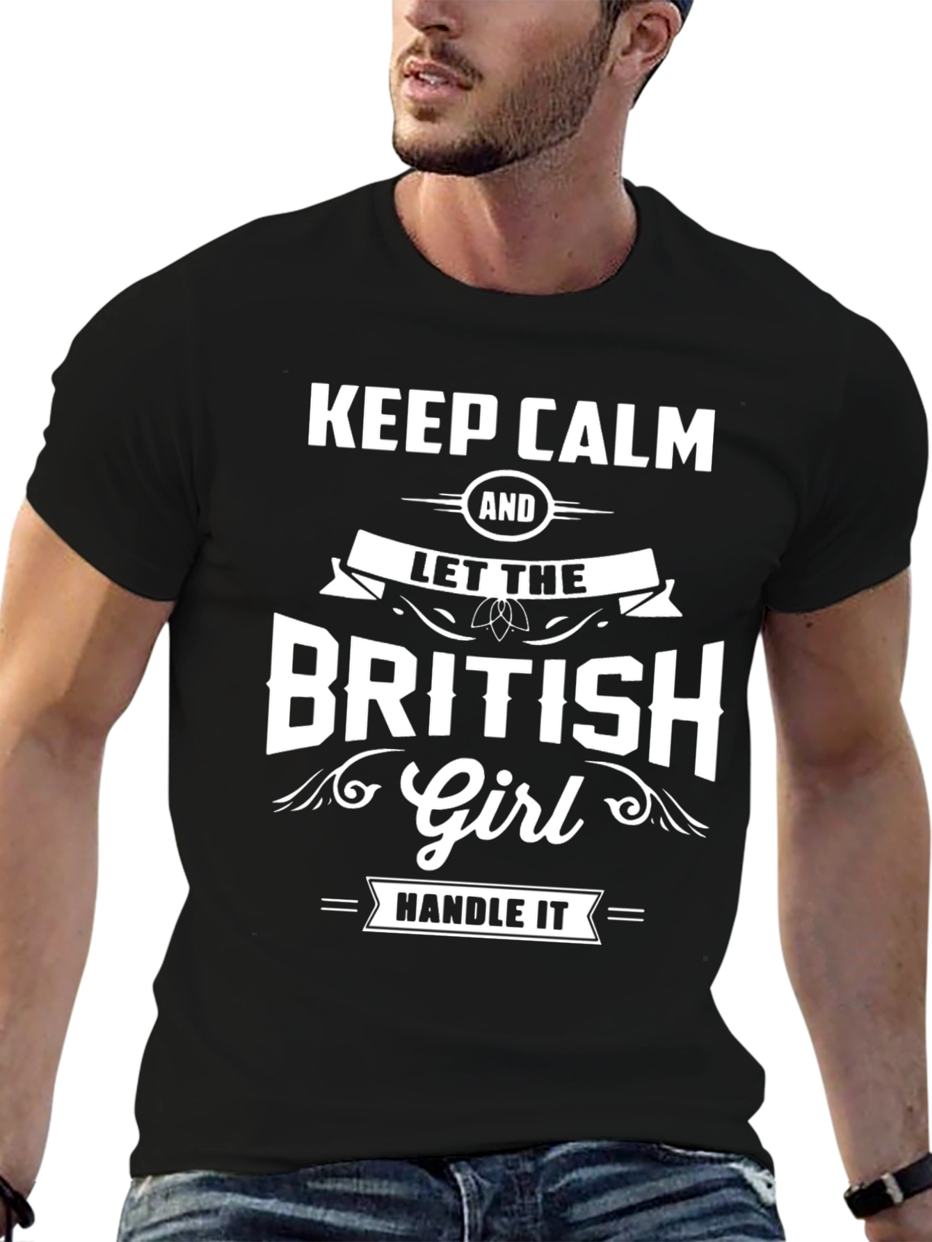 Keep Calm British Girl T-Shirt - Novelty Design