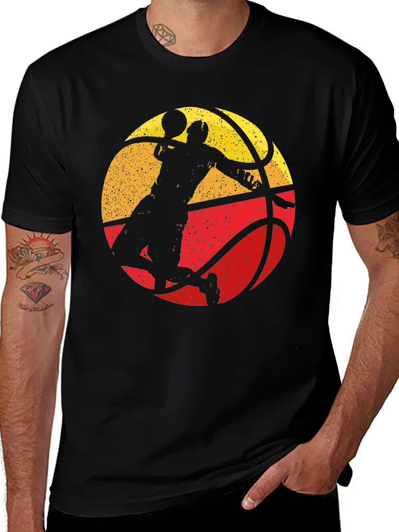 Retro Basketball Player Graphic Tee
