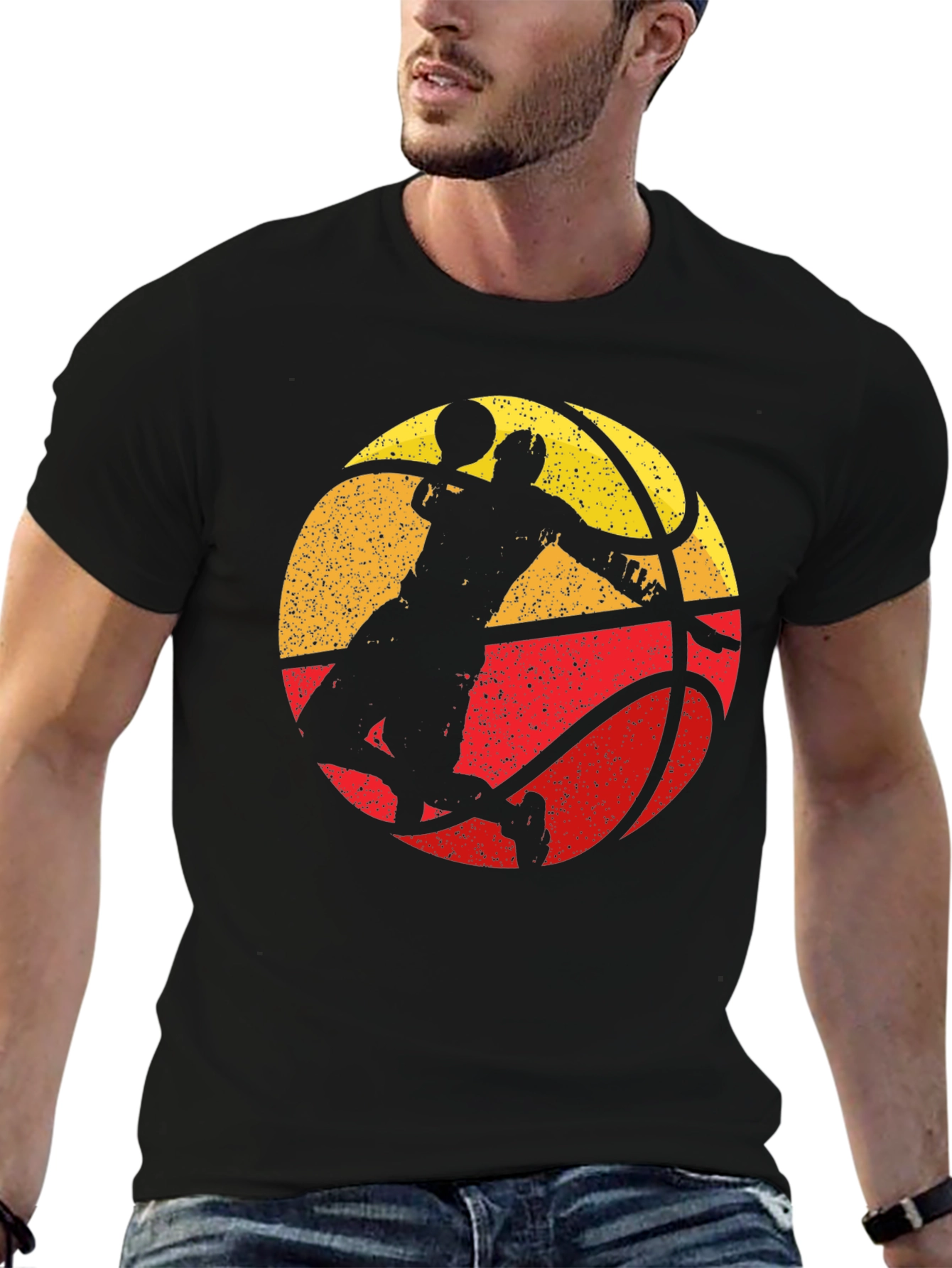 Retro Basketball Player Graphic Tee